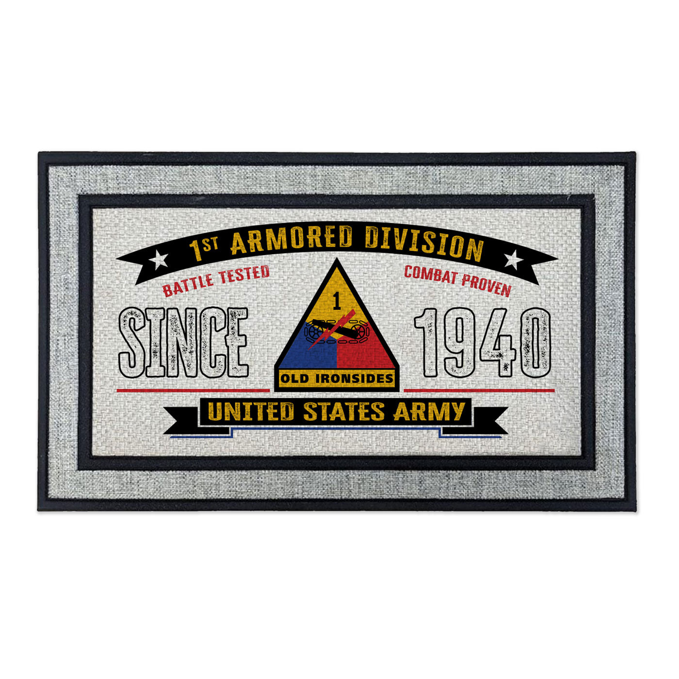 7.62 Design US Army 1st Armored zerbino ingresso 45x76 cm grigio