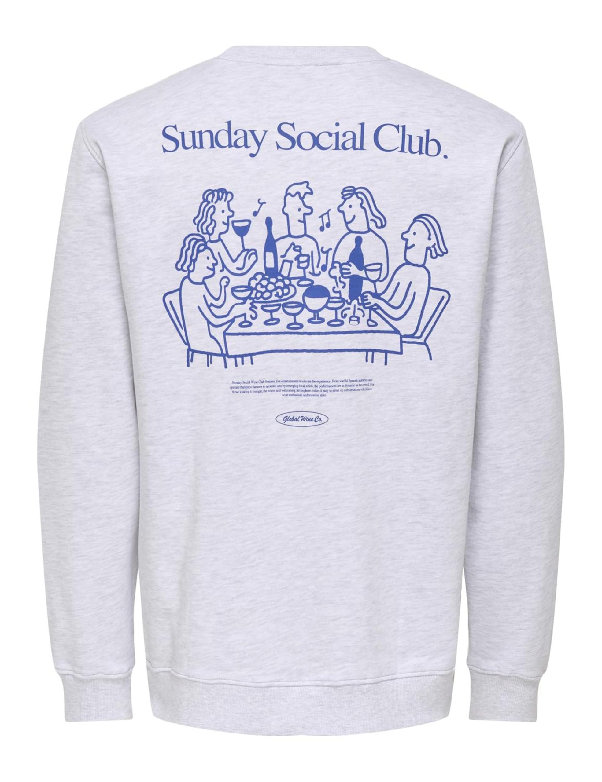 ONLY & SONS Onsalta Social Felpa Uomo Girocollo Tinta Unita