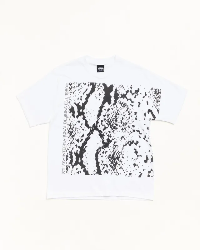 Stussy Snakeskin Tee maglietta White cotone 220gsm
