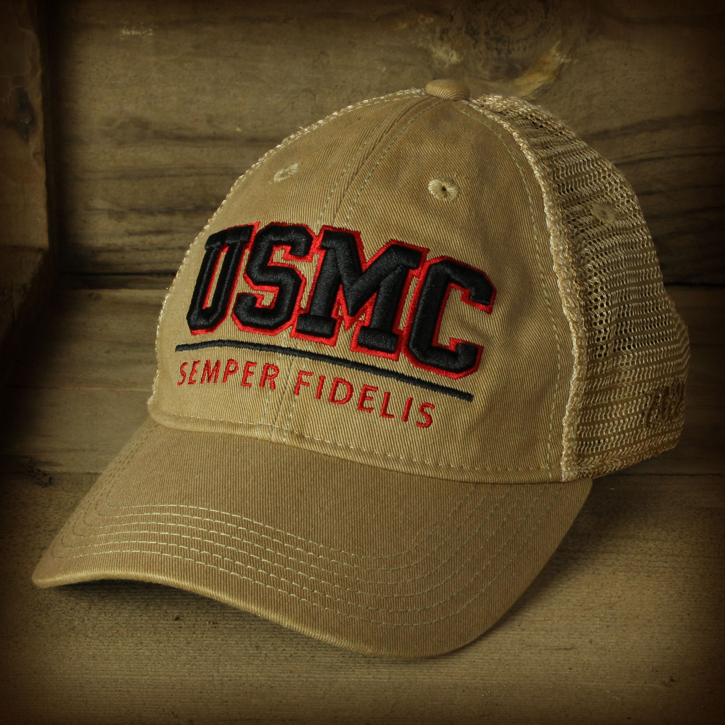 7.62 Design USMC Semper Fidelis Cappello trucker kaki