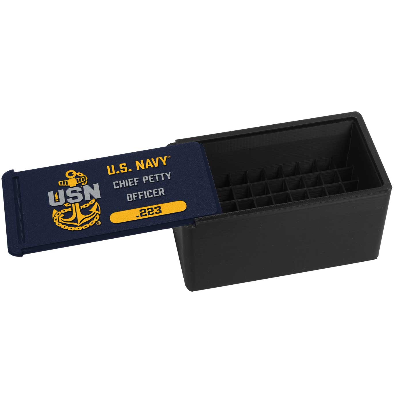 7.62 Design 3D Printed Ammo Boxes Navy CPO box 22LR 50