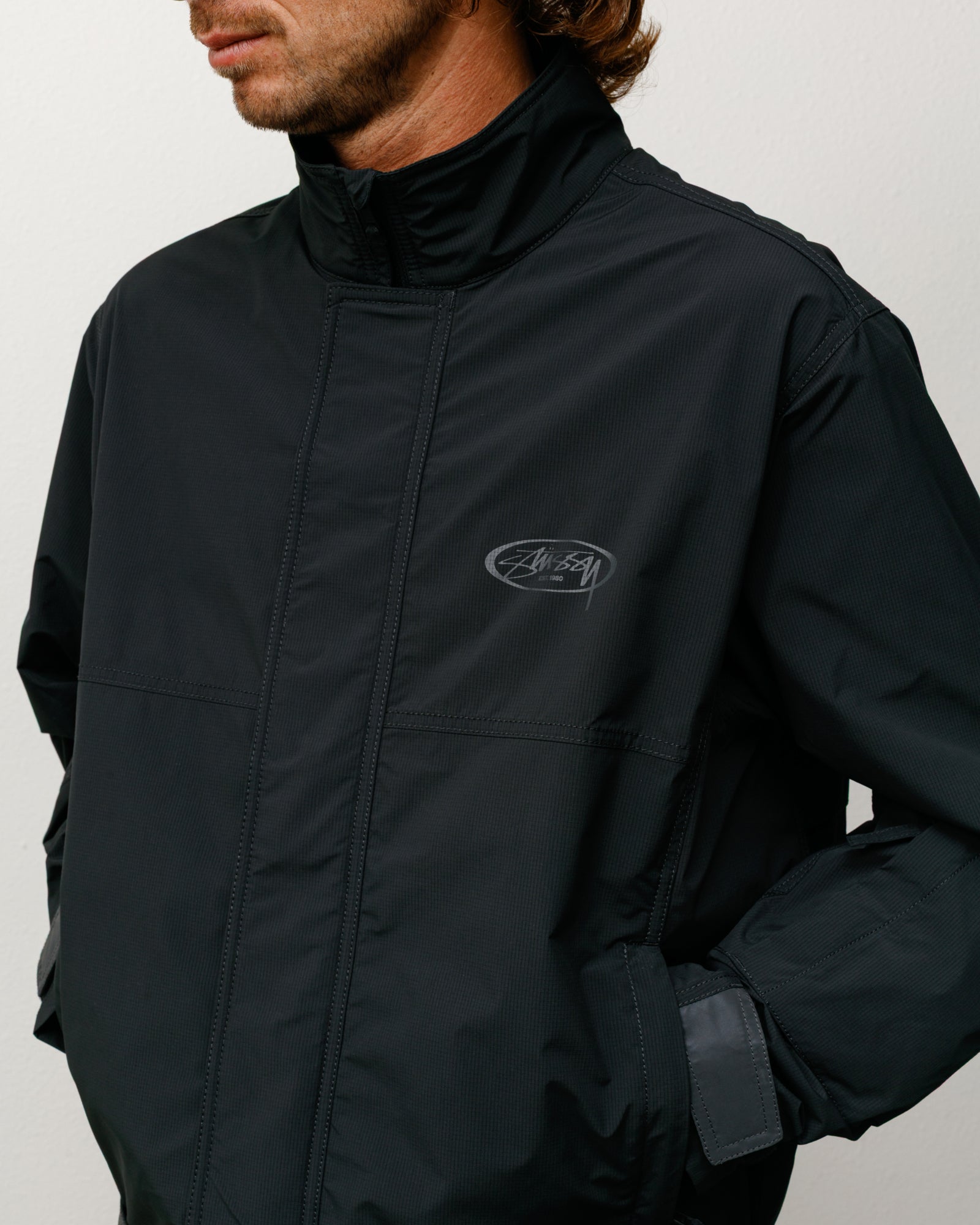 Stussy Outerwear MX Jacket giacca Black idrorepellente