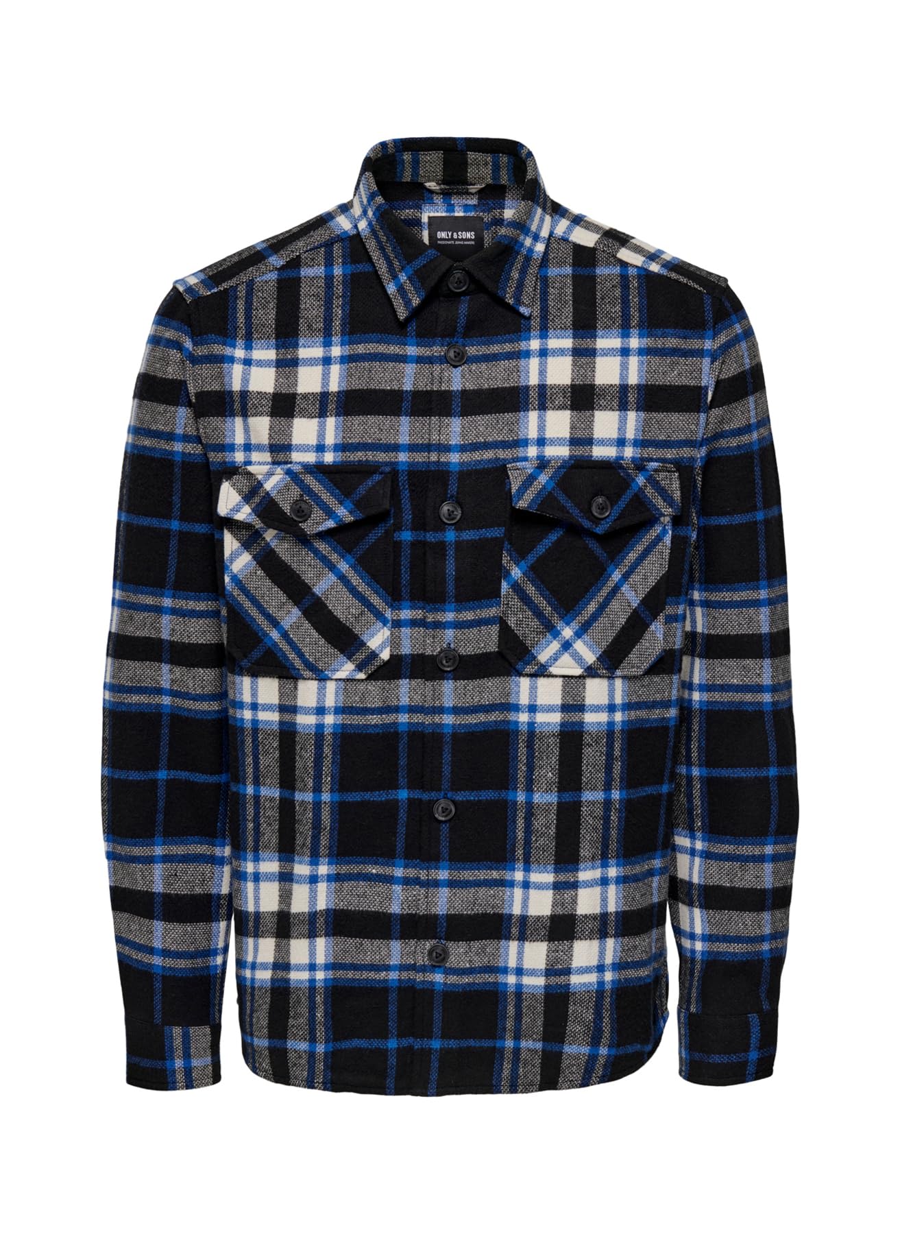 Only & Sons Onsmilo Check Camicia Uomo Navy Scuro Cotone L