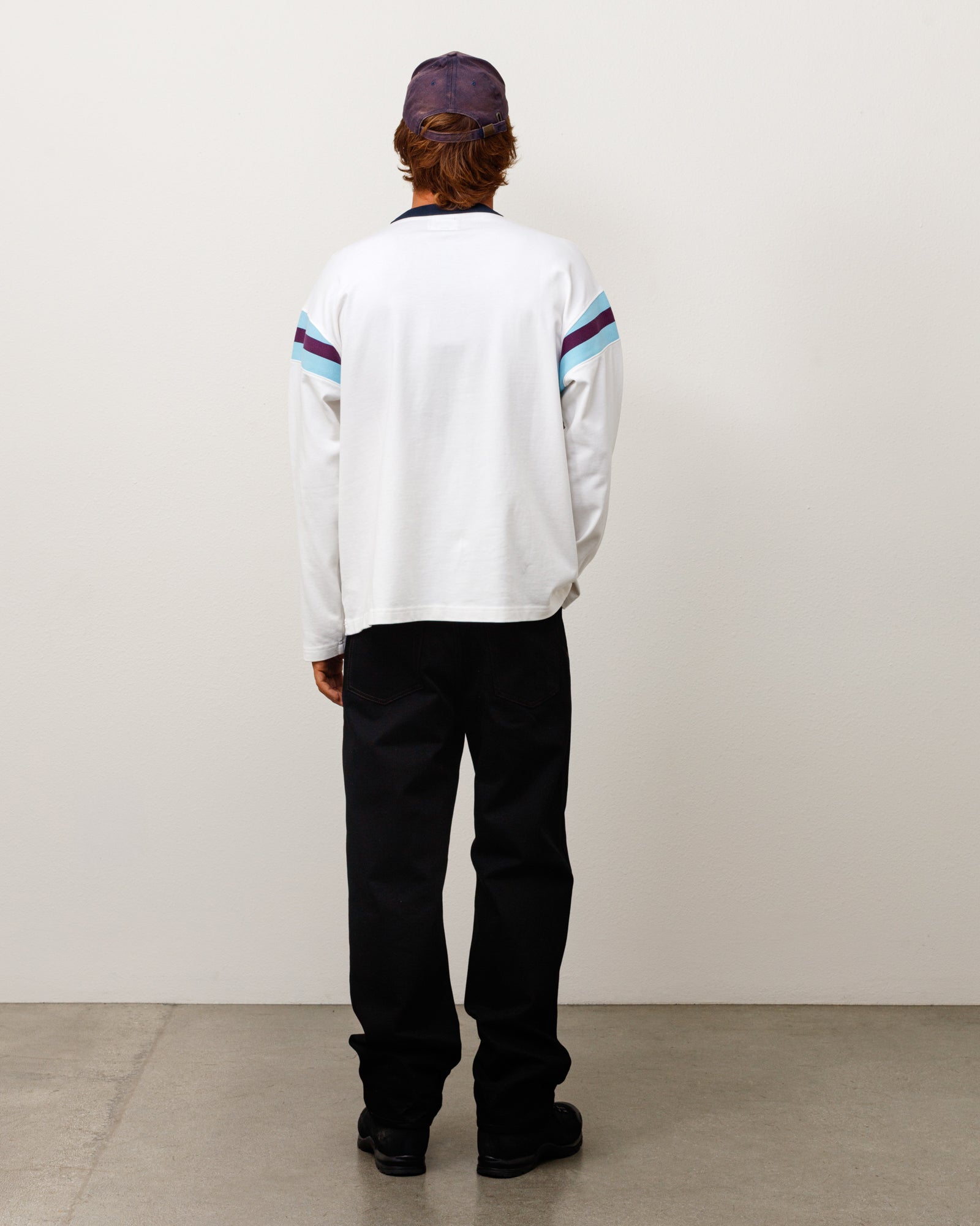 Stussy LS Ringer maglietta cotone White