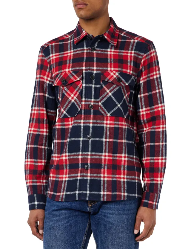 Only & Sons Onsmilo Check Camicia Uomo Navy Scuro Cotone L