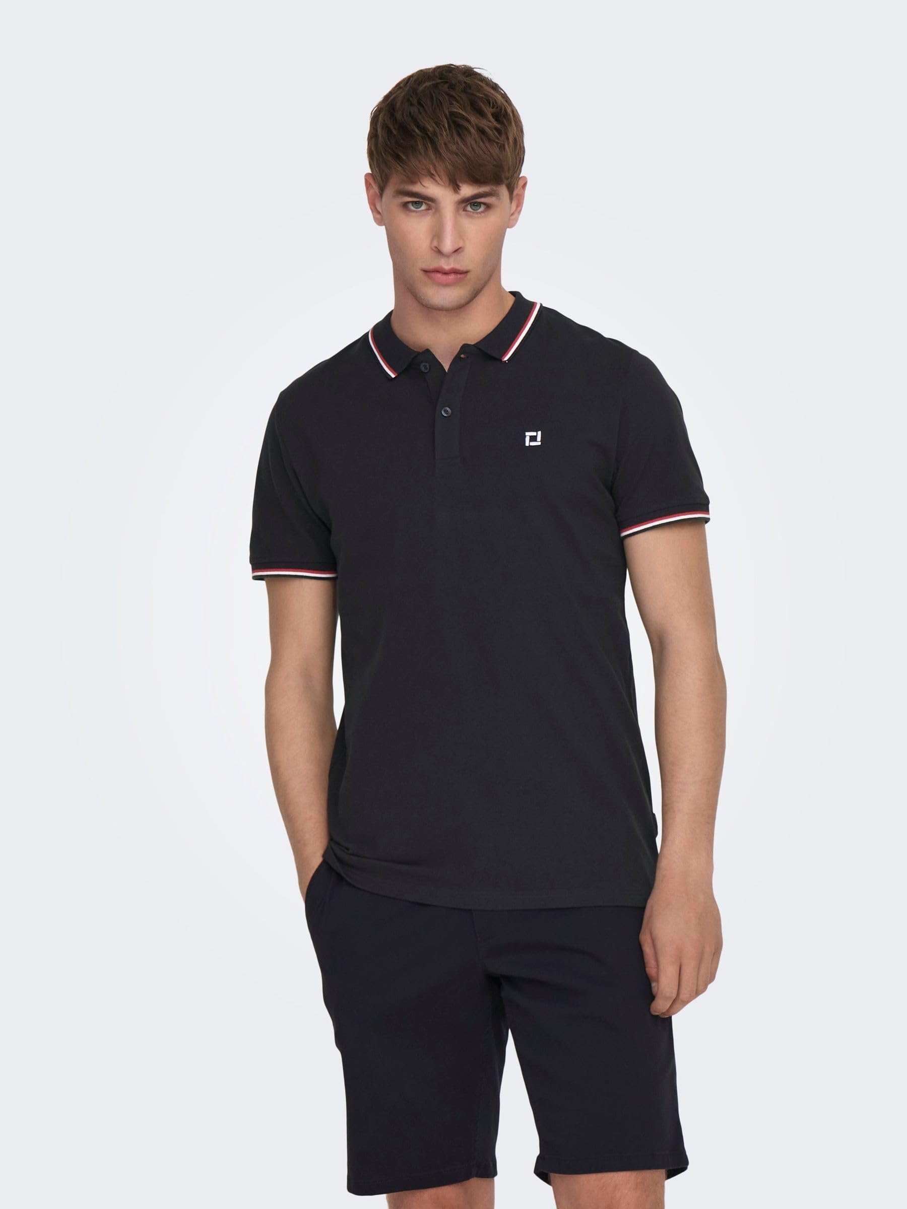 ONLY & SONS Fletcher Polo uomo righe blu navy M