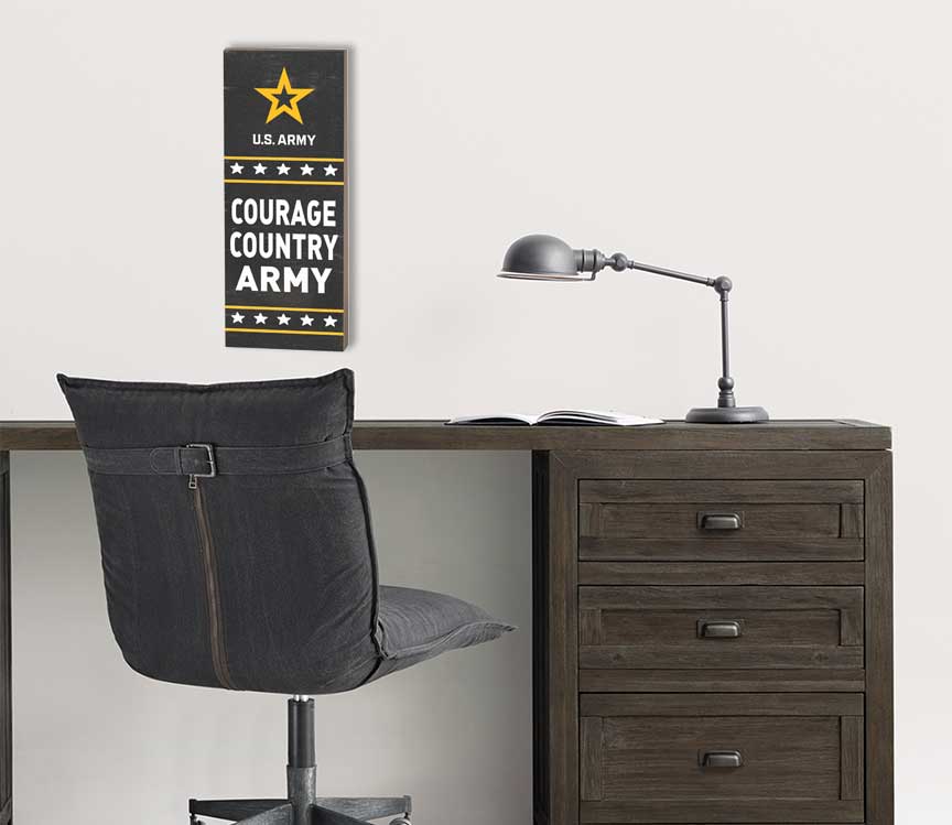 7.62 Design Courage Country targa legno 7x18 Army
