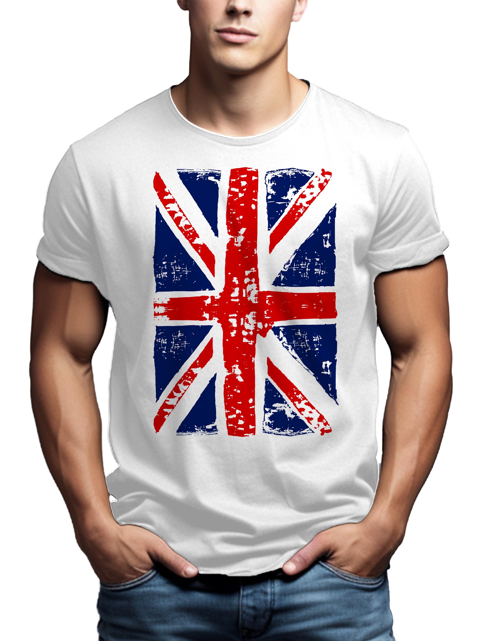 Makaya Union Jack T-Shirt Uomo M Bandiera Inglese