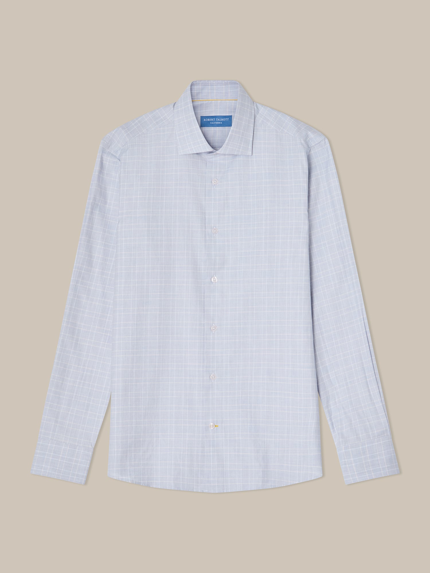Robert Talbott Reynolds camicia quadri blu cotone