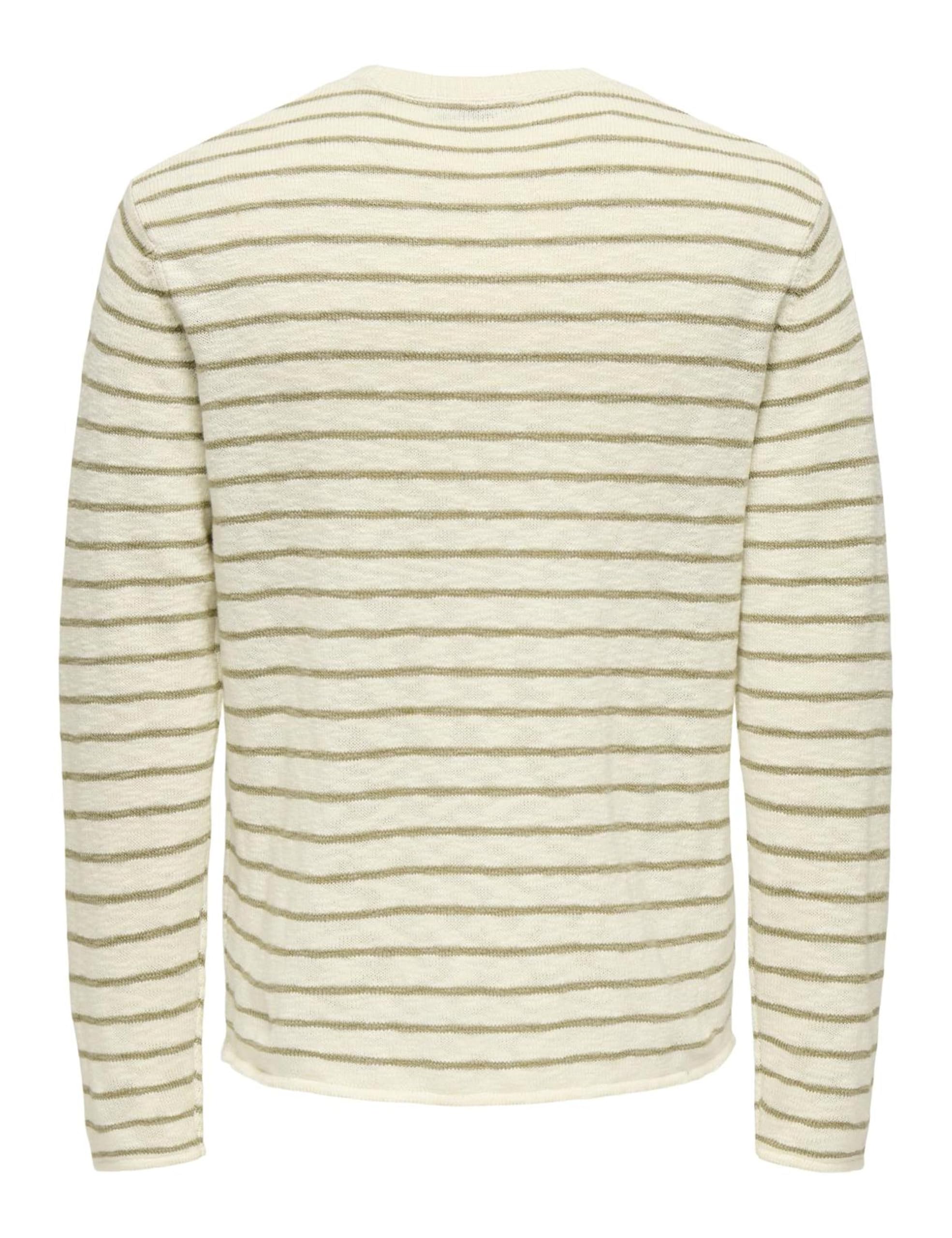 ONLY & SONS Onsdanny Reg LS Stripe Crew Knit Maglione Uomo L a Righe