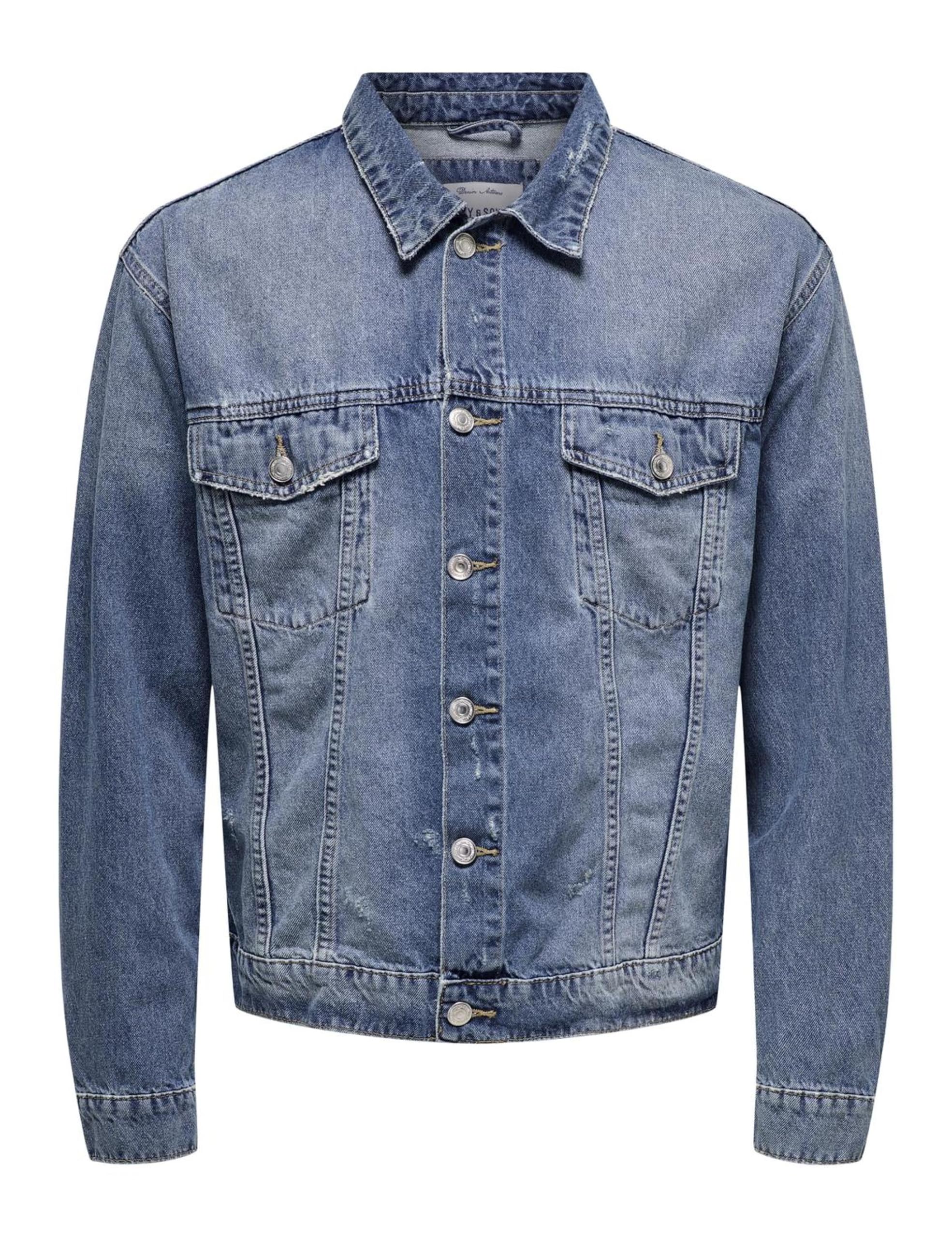 Only & Sons Onsjust Box Tai Giacca Jeans Uomo L Blu Chiaro
