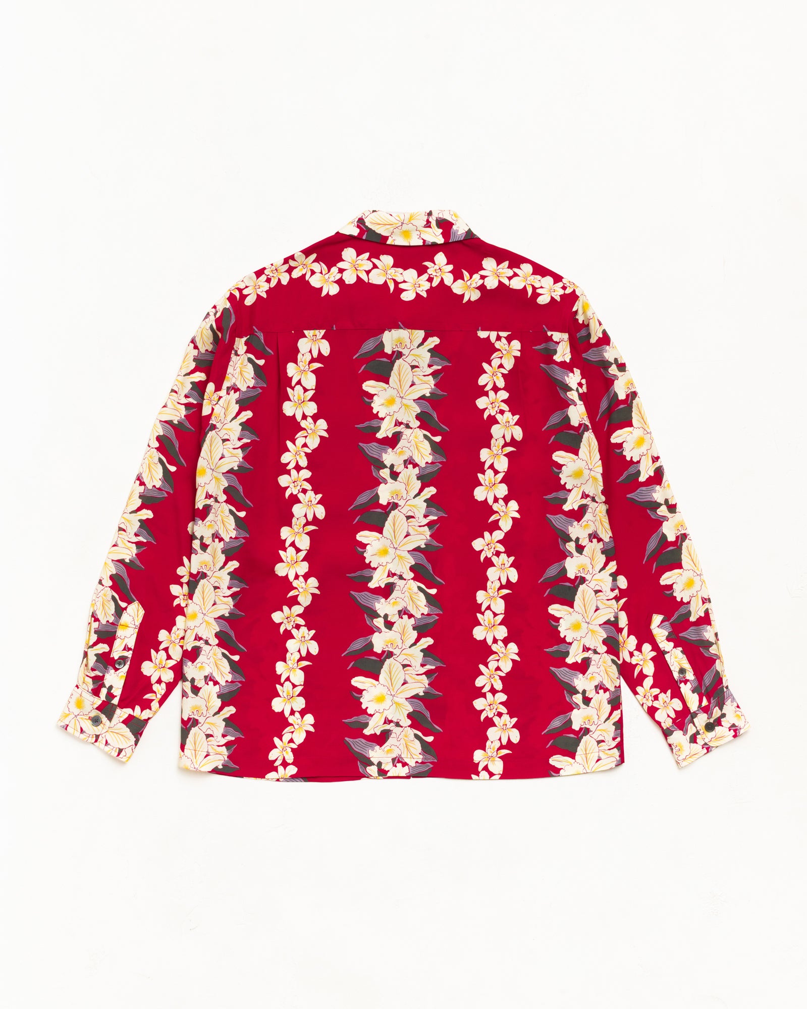 Stussy Hawaiian Floral Shirt Camicia Red 100% Viscosa