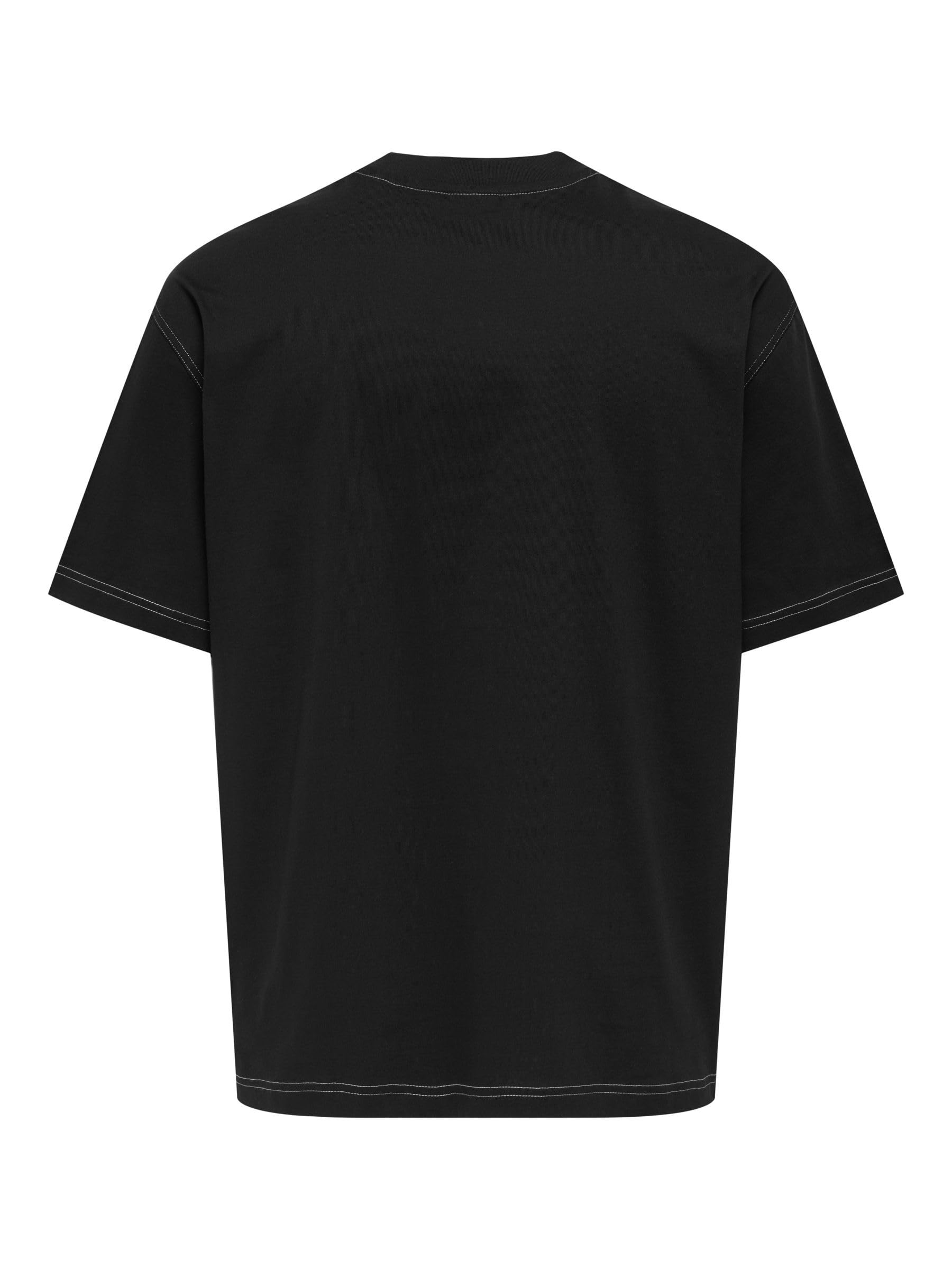 Only & Sons Larry Life T-Shirt Uomo Nero Cotone