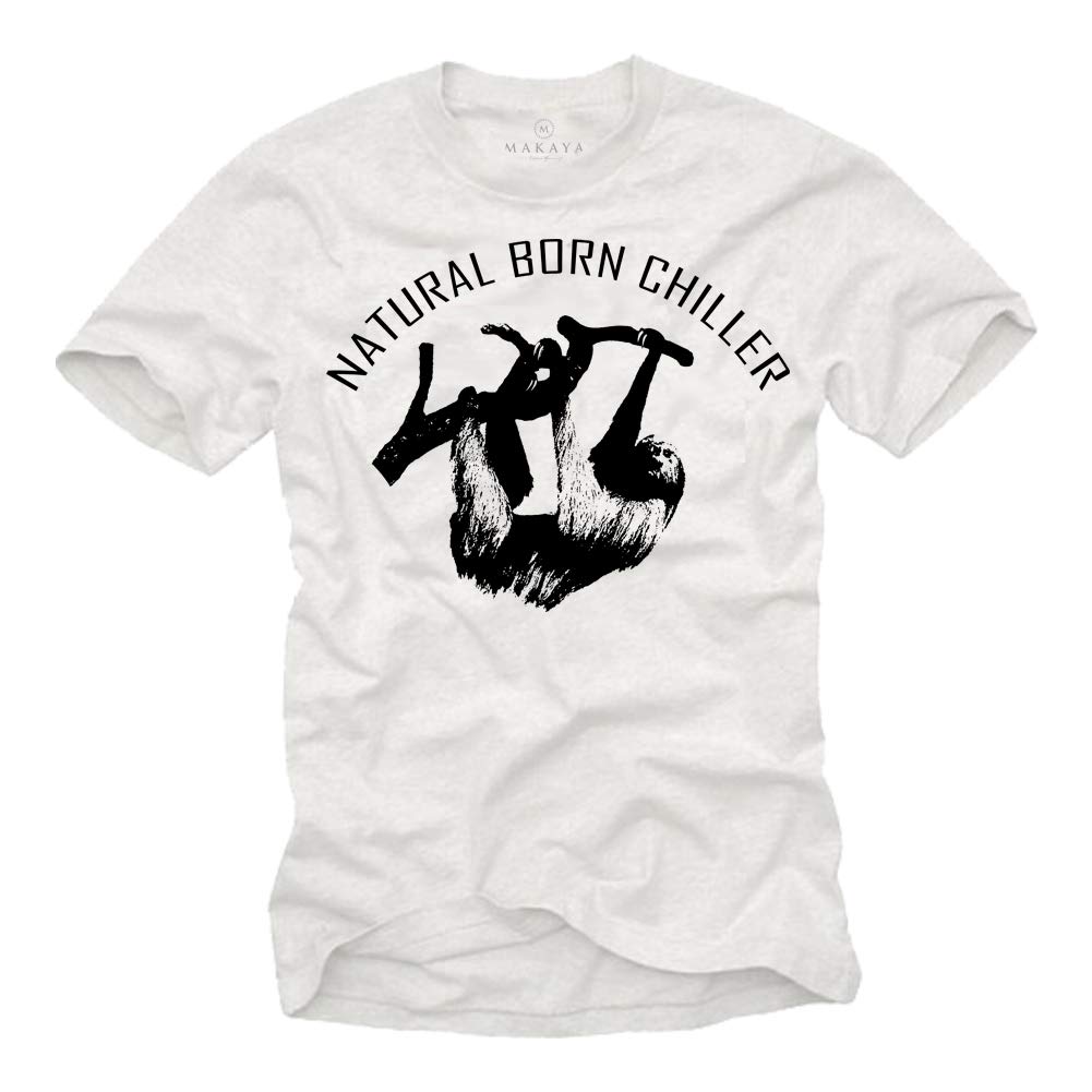 MAKAYA Natural Born Chiller T-Shirt Uomo Cotone