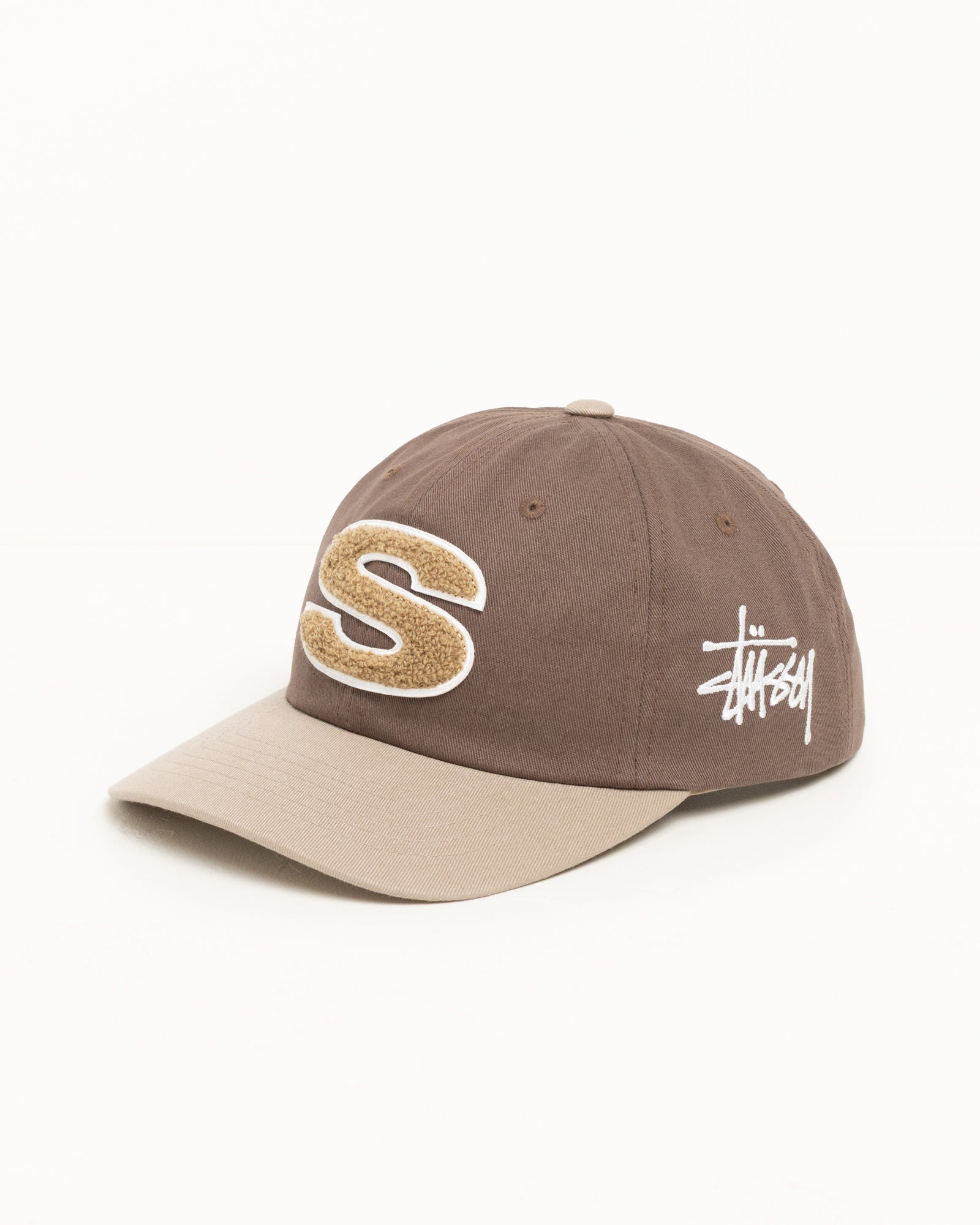 Stussy Chenille S snapback cap Marrone cotone
