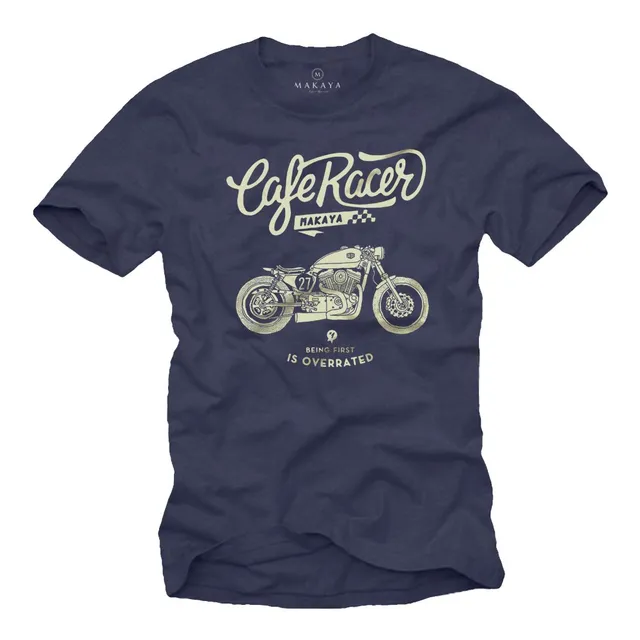 MAKAYA Biker Moto T-Shirt Uomo XL Cotone