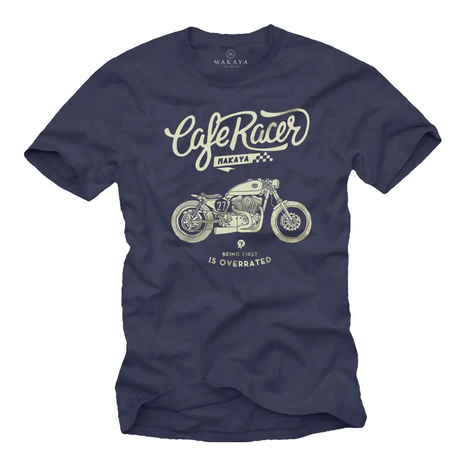 MAKAYA Biker Moto T-Shirt Uomo XL Cotone