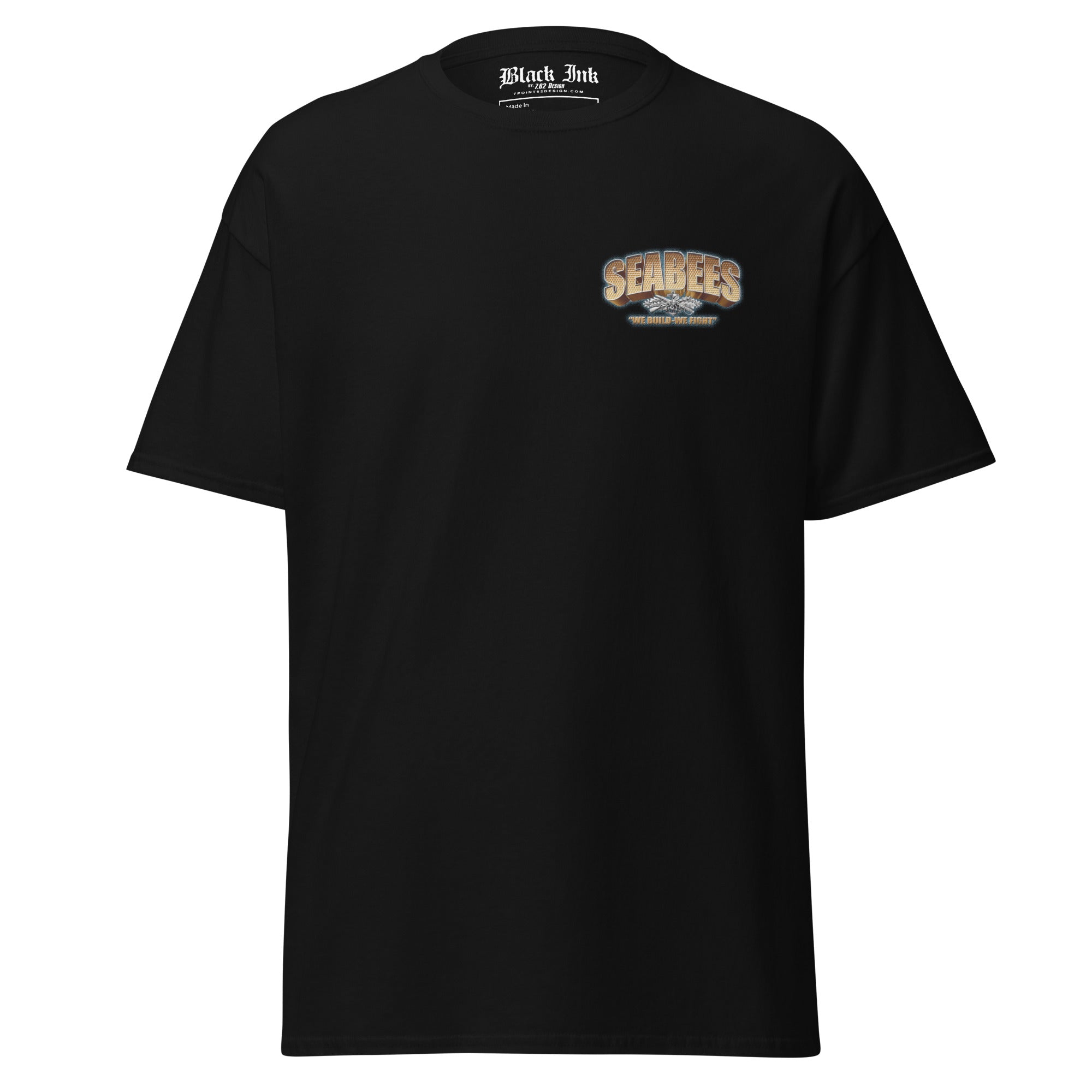 7.62 Design Seabees maglietta uomo nera cotone Super Bee