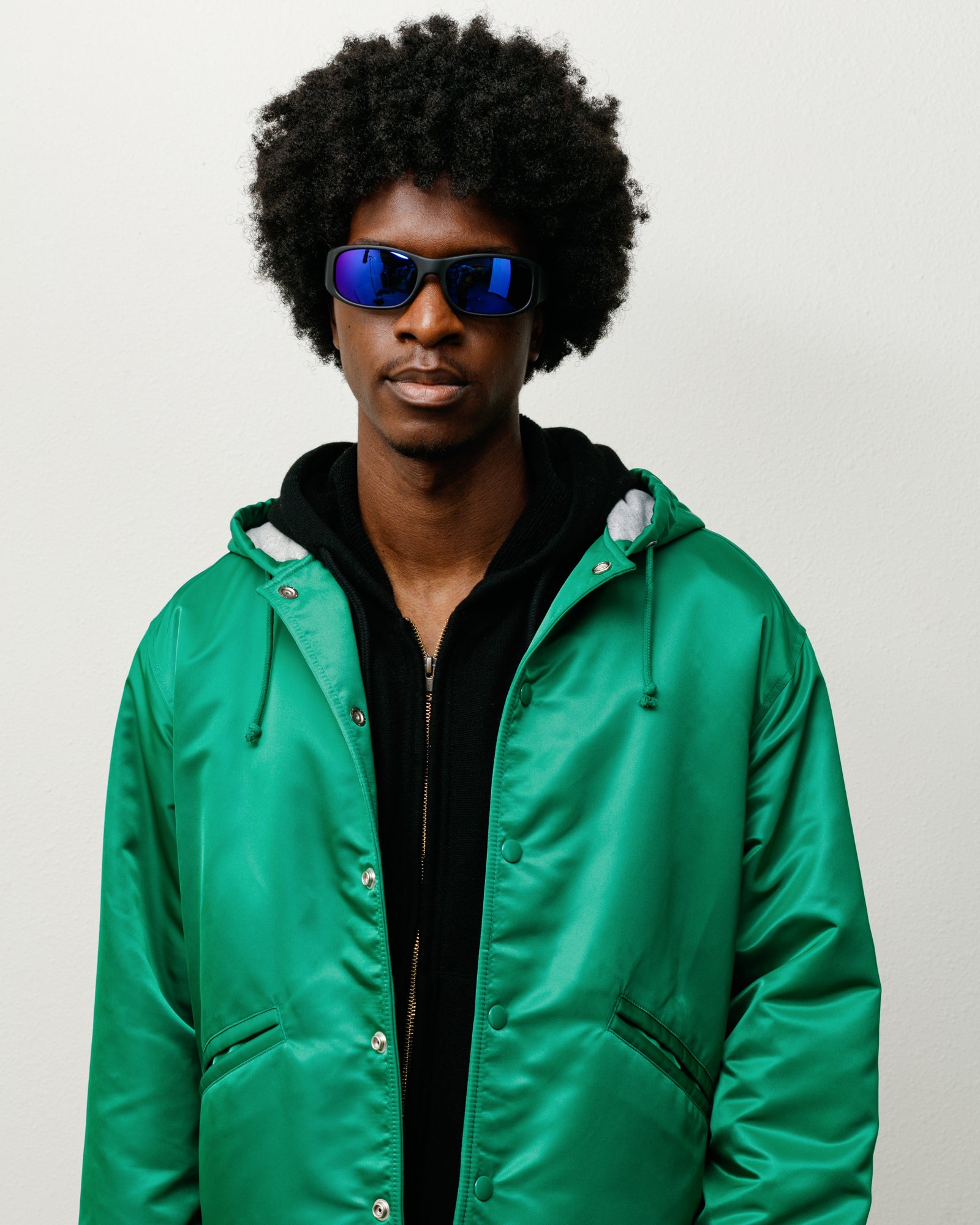 Stussy Mikey Sunglasses occhiali sole nero lente blu