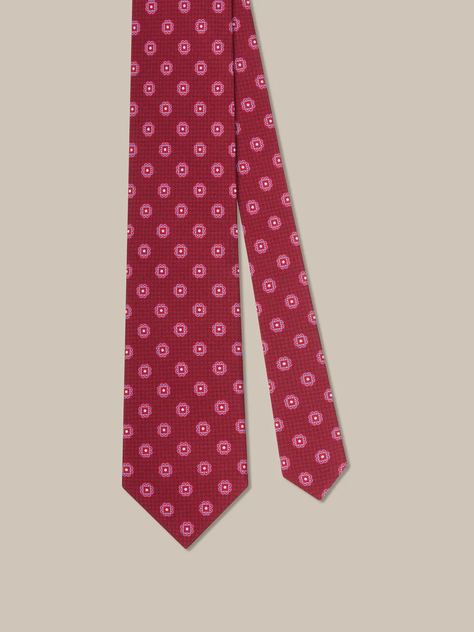 Robert Talbott Best of Class cravatta seta rossa fiori
