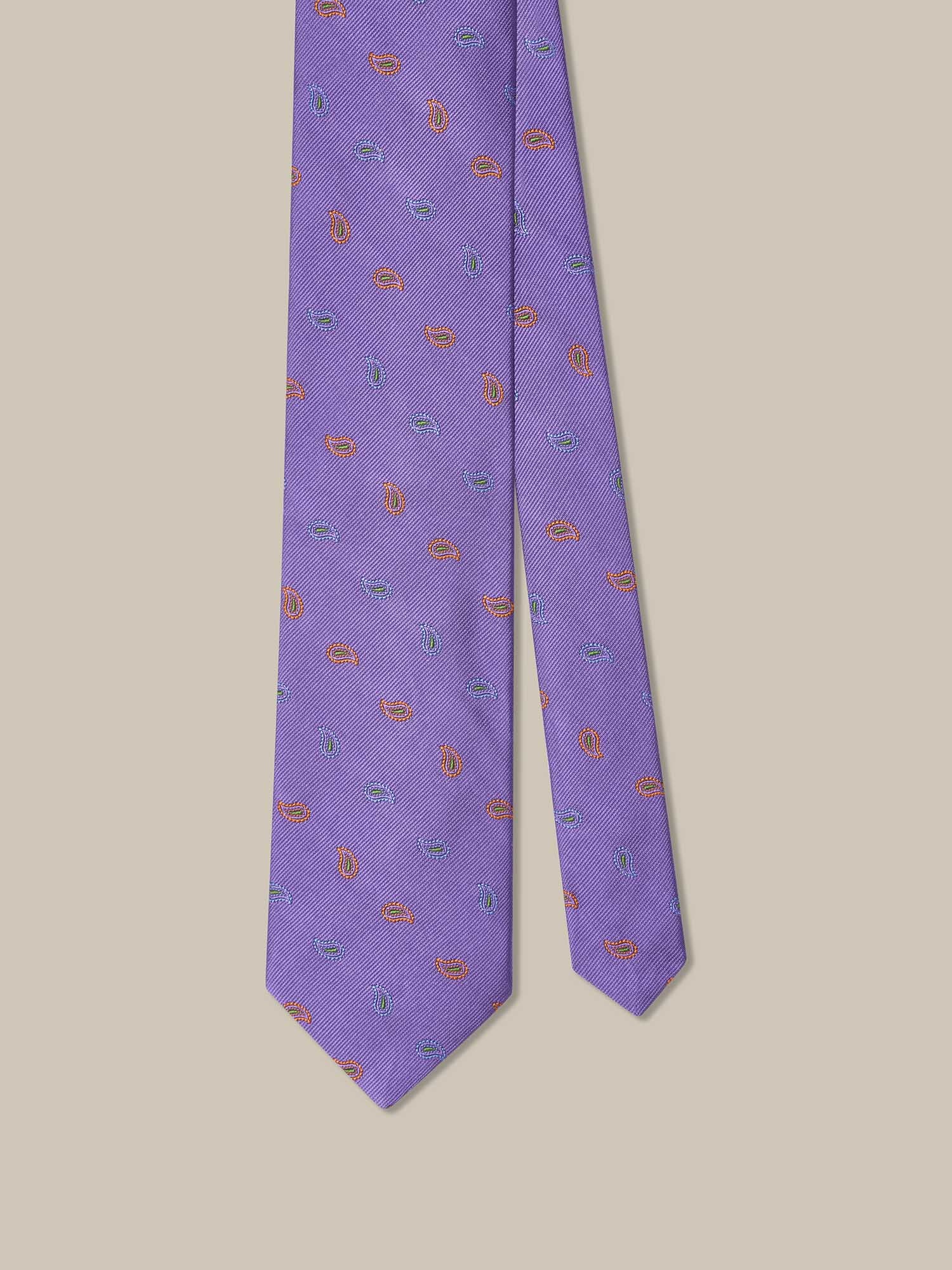 Robert Talbott Robert Pine Neat Best of Class cravatta seta viola