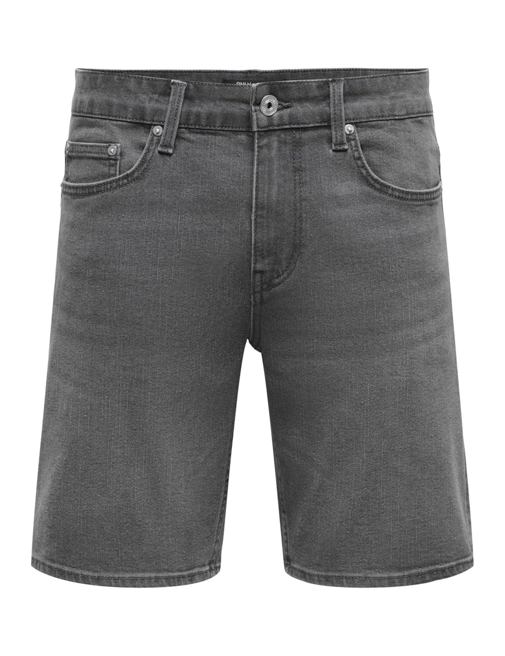 ONLY & SONS Onsweft Box Shorts Uomo XL Denim Grigio