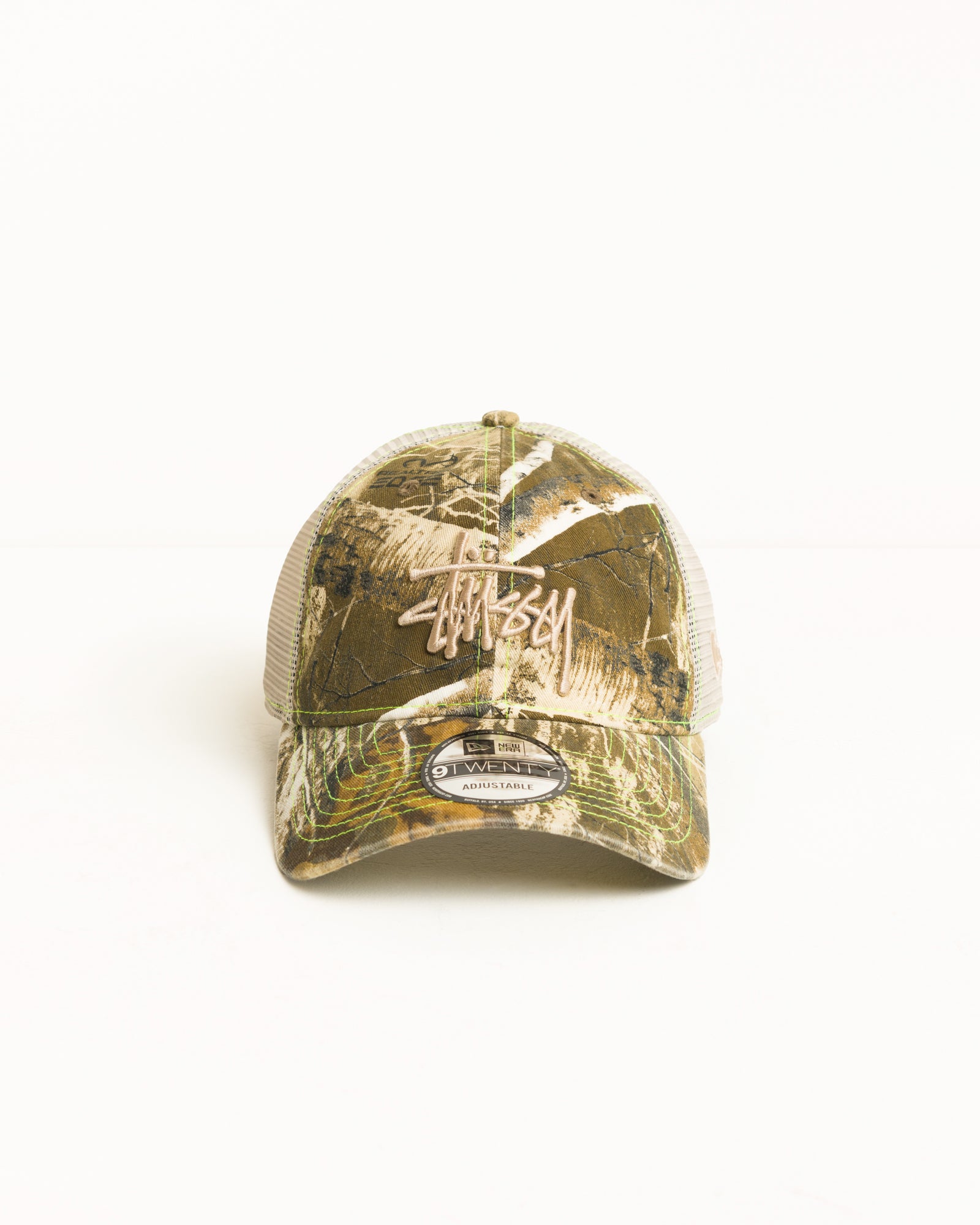 Stussy 9TWENTY Washed Basic Trucker Cappello Real Tree