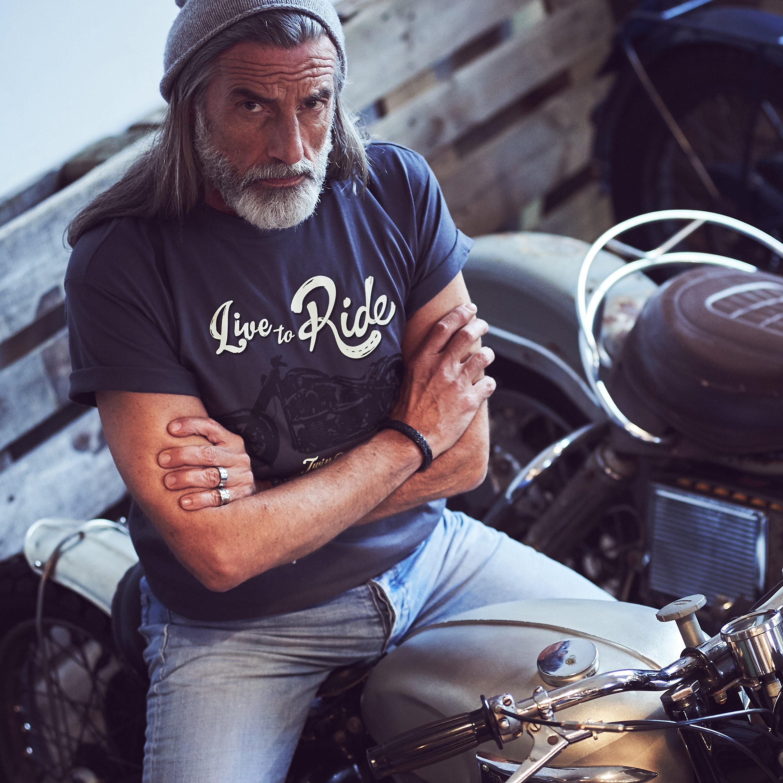 MAKAYA Live TO Ride T-Shirt Uomo Taglia L Cotone