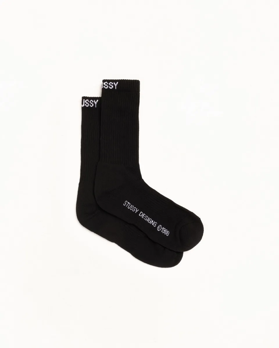 Stussy Athletic Crew Sock calzini cotone neri