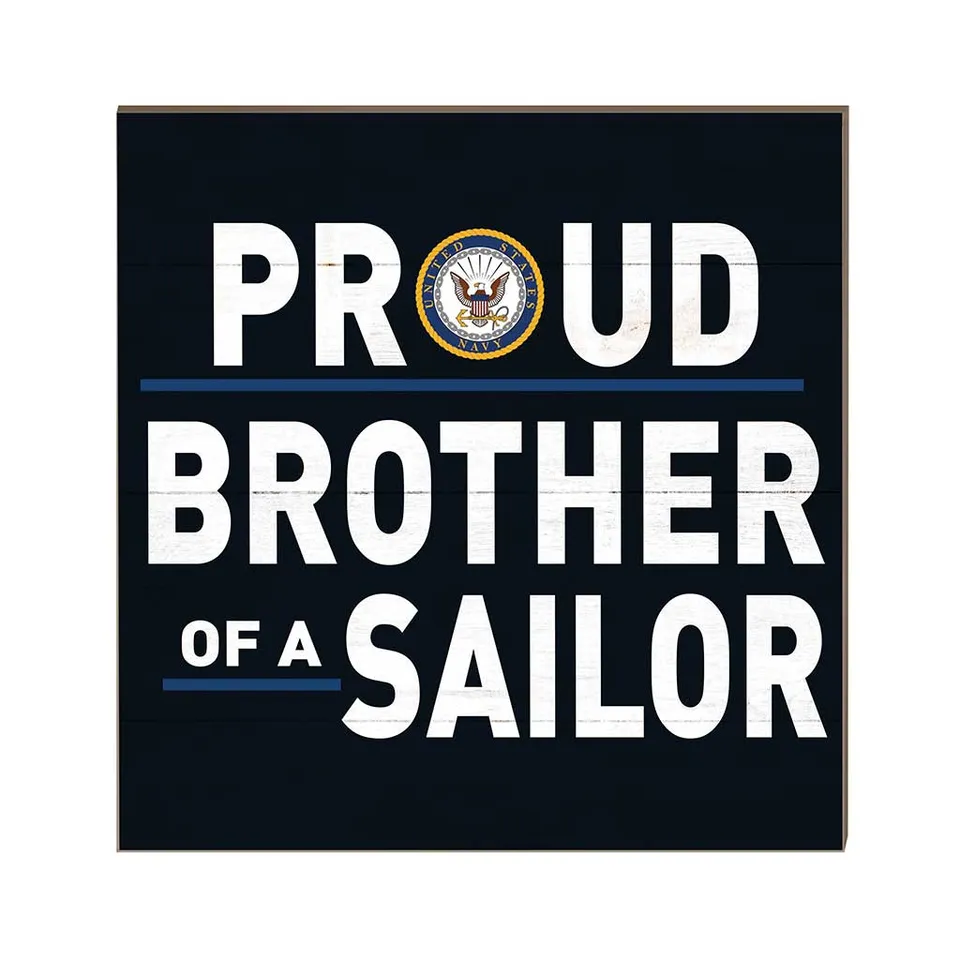 7.62 Design Proud Brother Targa Legno 25x25 cm Navy