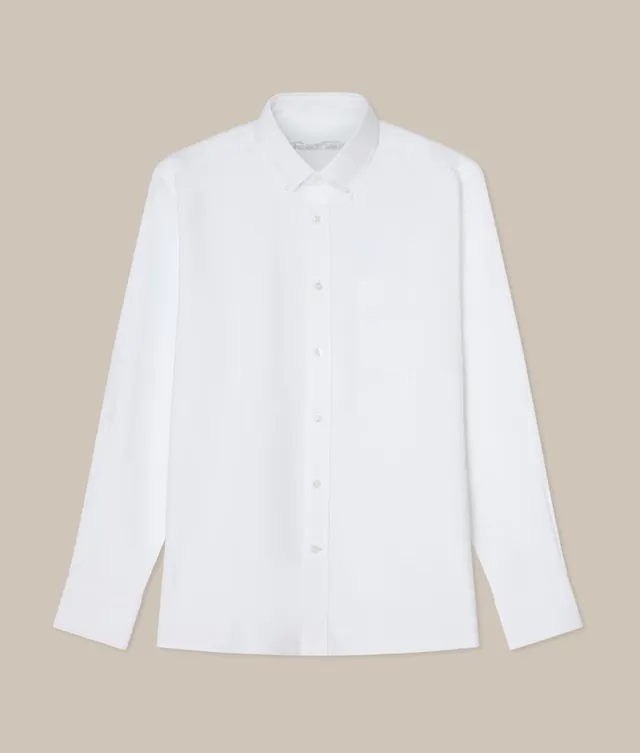 Robert Talbott Harrison camicia oxford bianca cotone