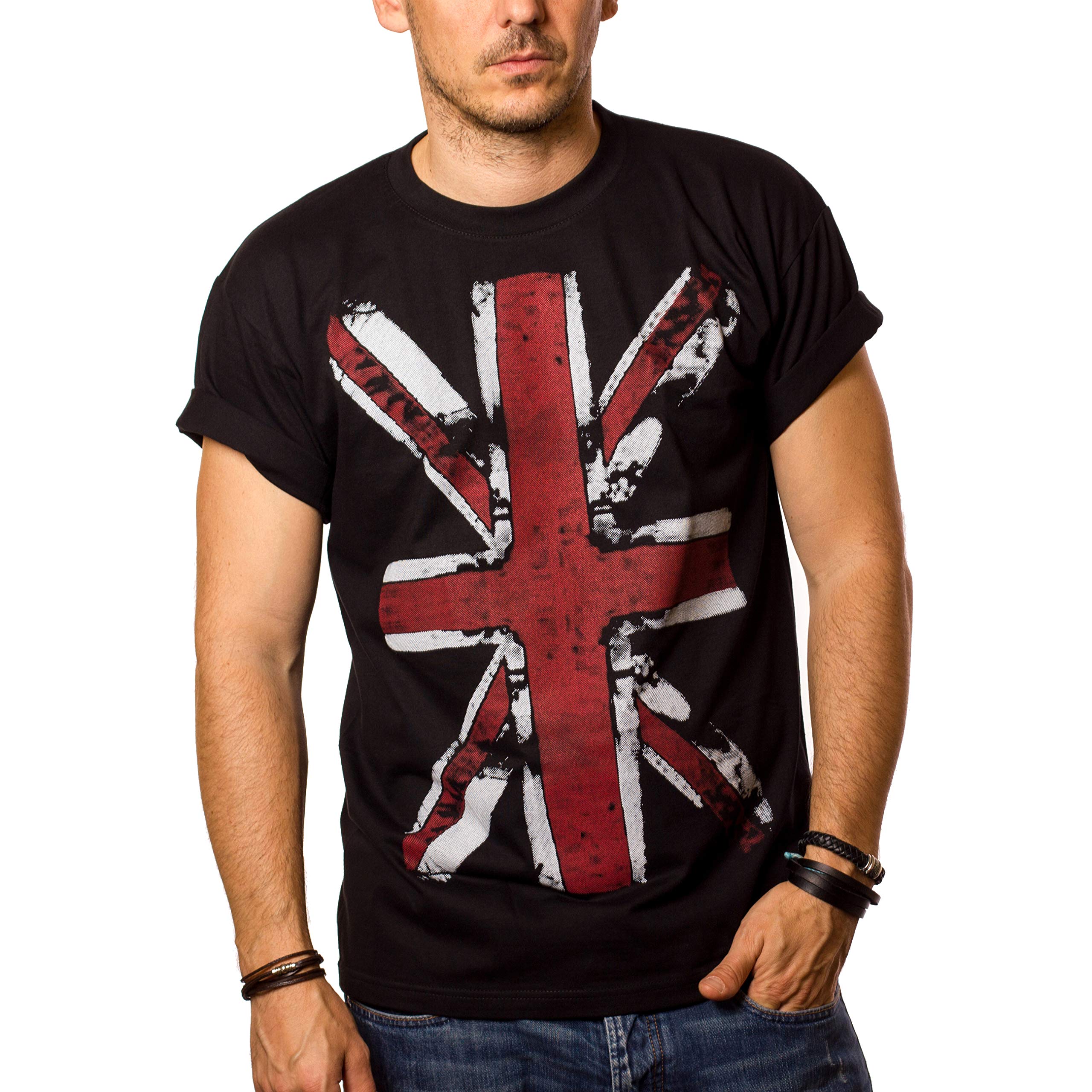 MAKAYA T-Shirt Uomo Union Jack maglietta XXL cotone