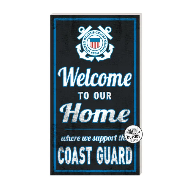 7.62 Design US Coast Guard Welcome targa PVC 28x51 cm blu