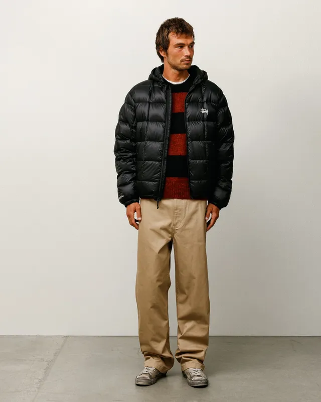 Stussy Midweight Hooded Puffer piumino nero 600-fill