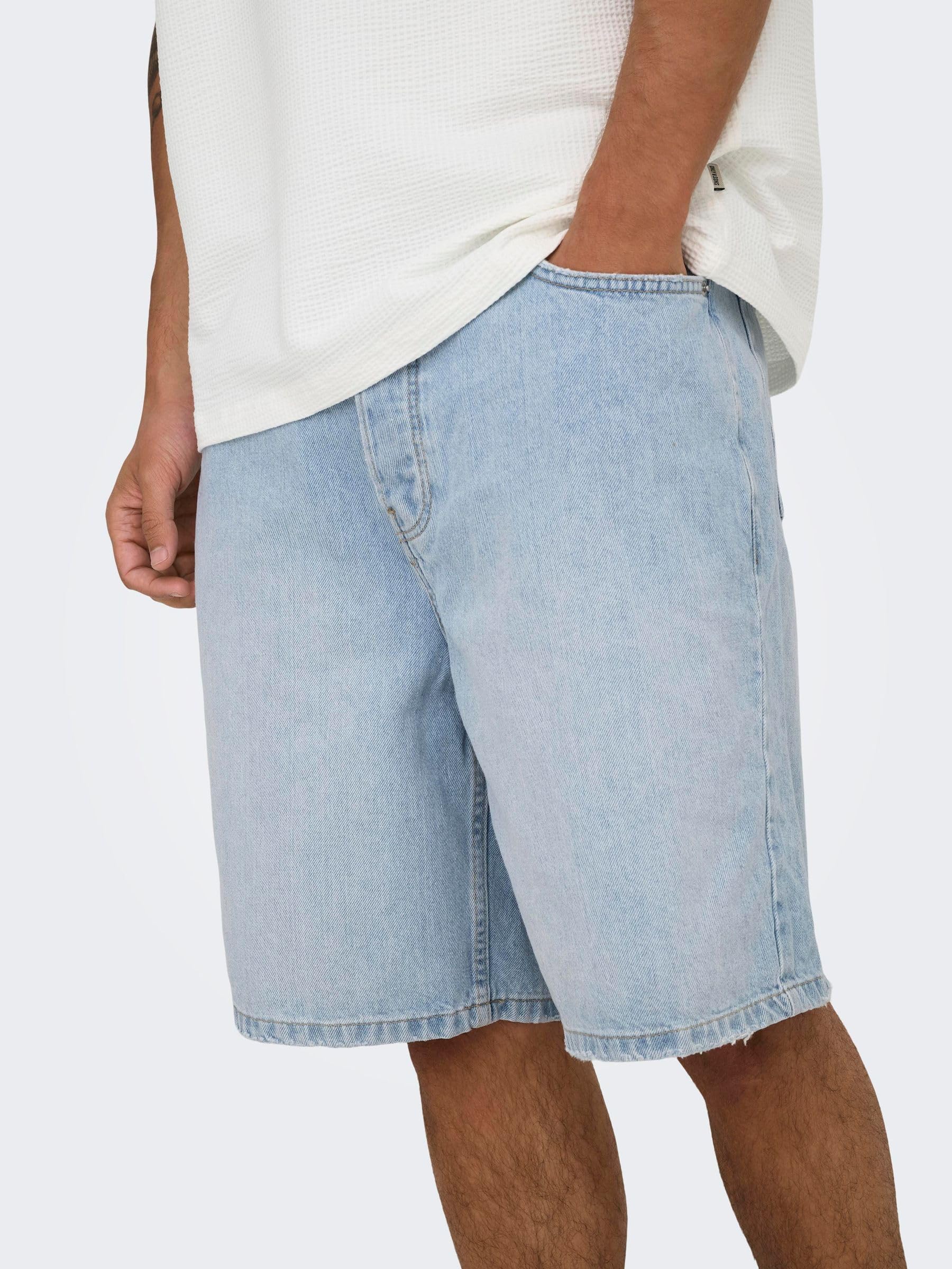 Only & Sons Onsfade Shorts uomo loose fit vita media