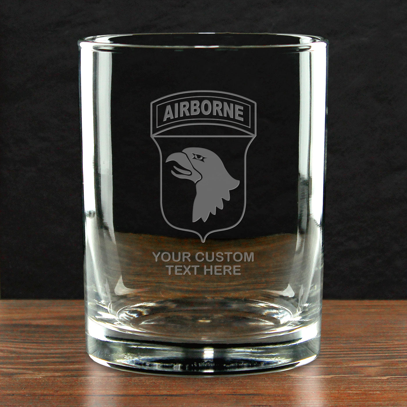 7.62 Design Bicchiere Whisky Army Logo 14oz Vetro Inciso