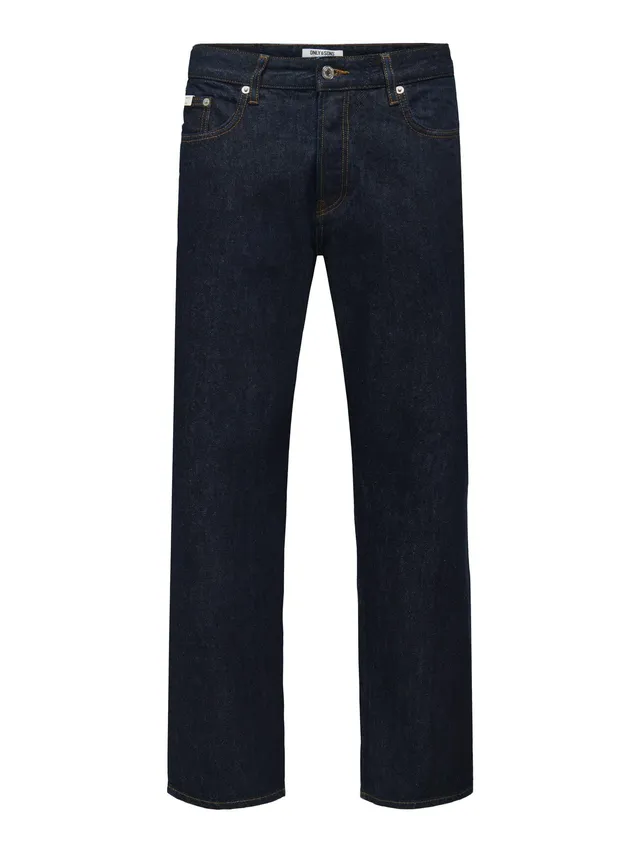 Only & Sons Onsedge Straight Jeans Uomo 30W/32L Blu Denim