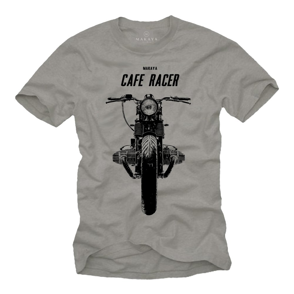 MAKAYA Cafe Racer R100 T-Shirt Uomo Cotone Moto