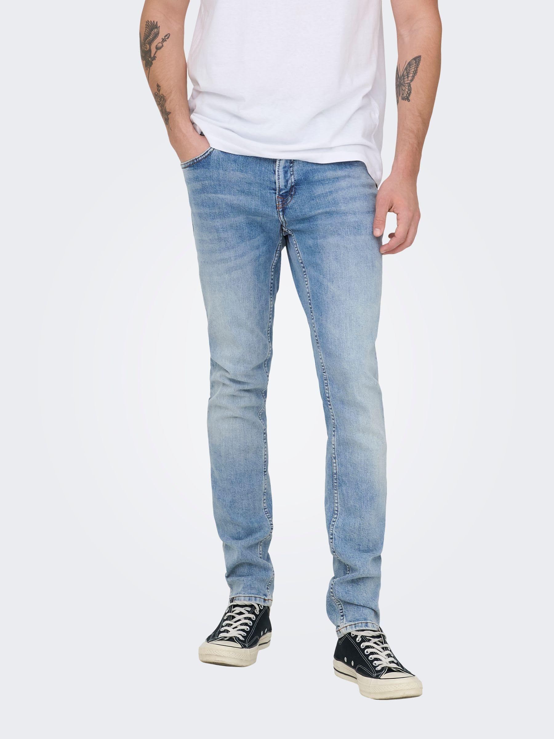 ONLY & SONS Jeans Onsloom Slim Fit Uomo 30W/32L Vita Bassa