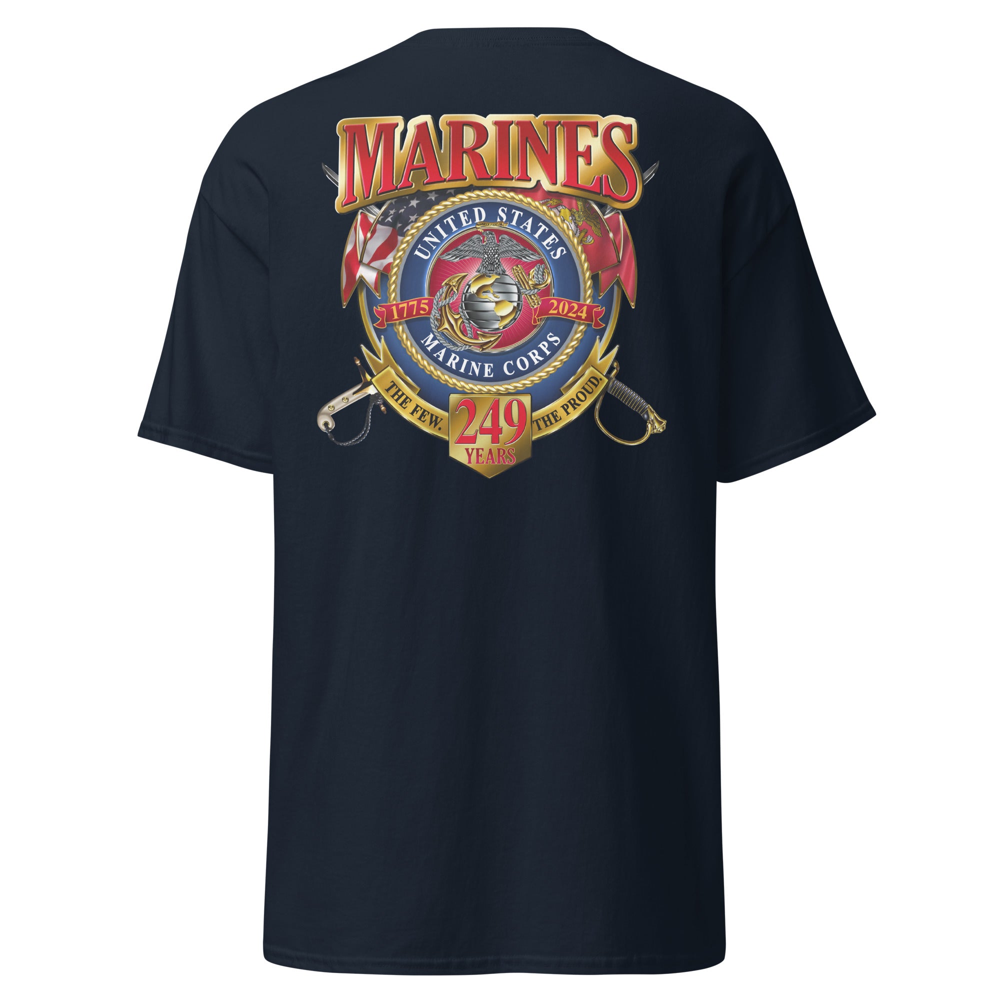 7.62 Design USMC 249th Birthday T-Shirt maglietta nero cotone