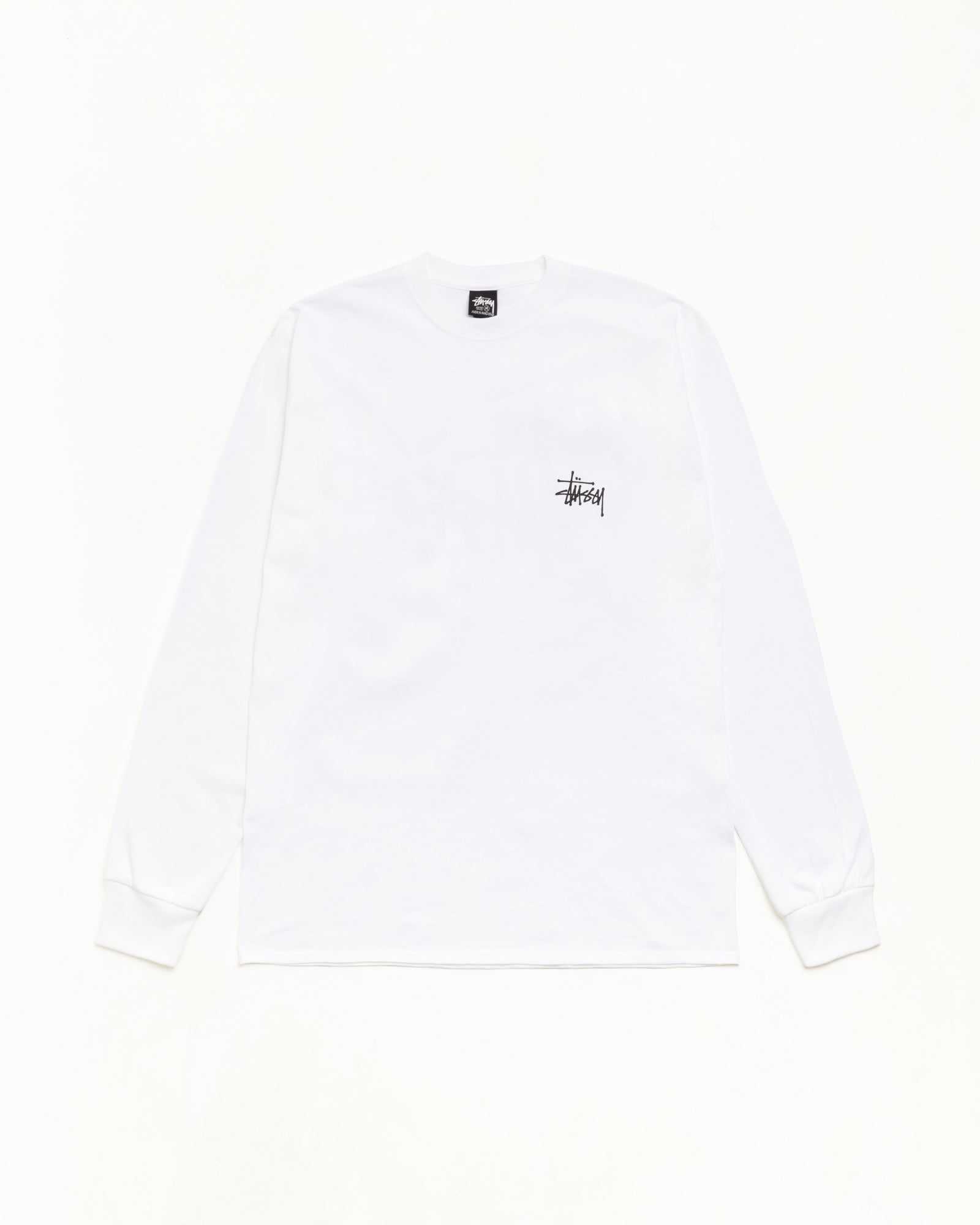 Stussy Basic LS Tee maglietta maniche lunghe white cotone