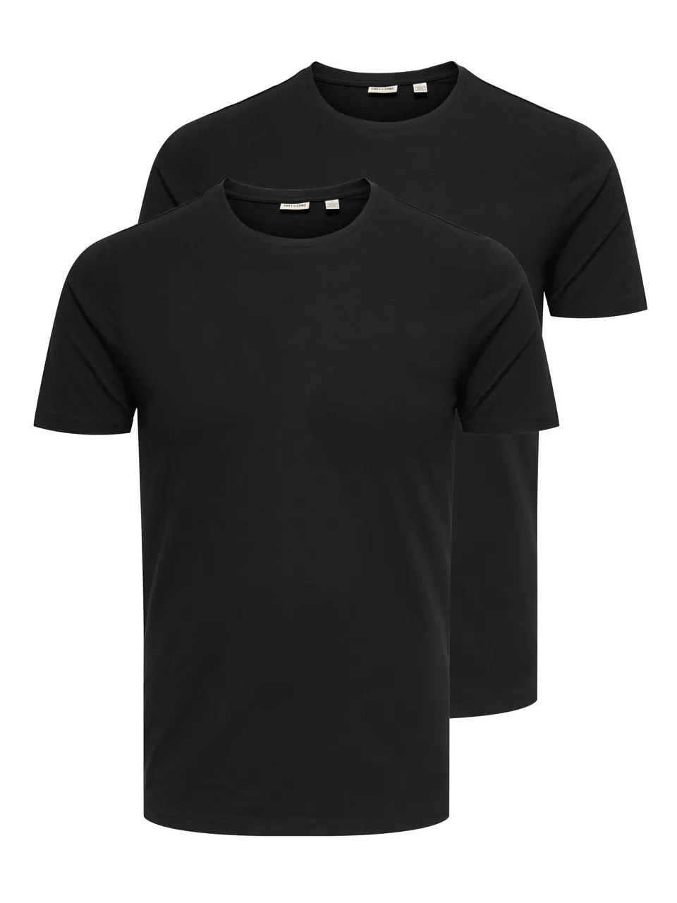 ONLY & SONS ONSBASIC 2-Pack T-Shirt Uomo Nero XS 2 Pezzi
