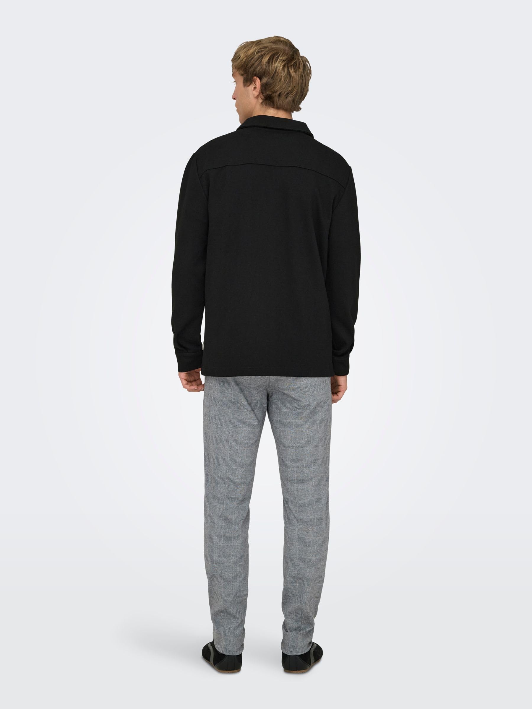 Only & Sons Onsmark Check Pants chino uomo 33W/34L nero