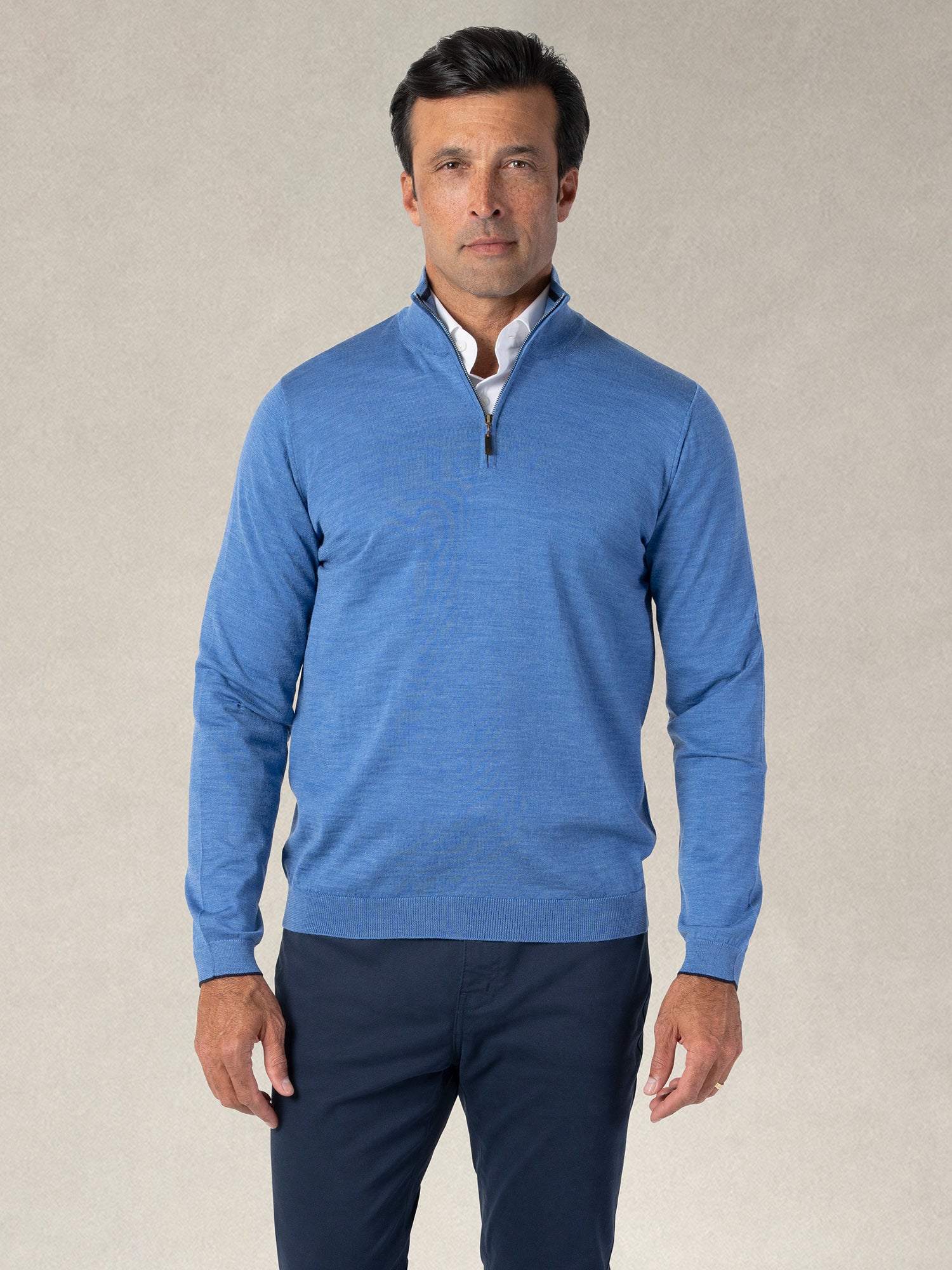 Robert Talbott Eastwood maglione Sky Blue M merino