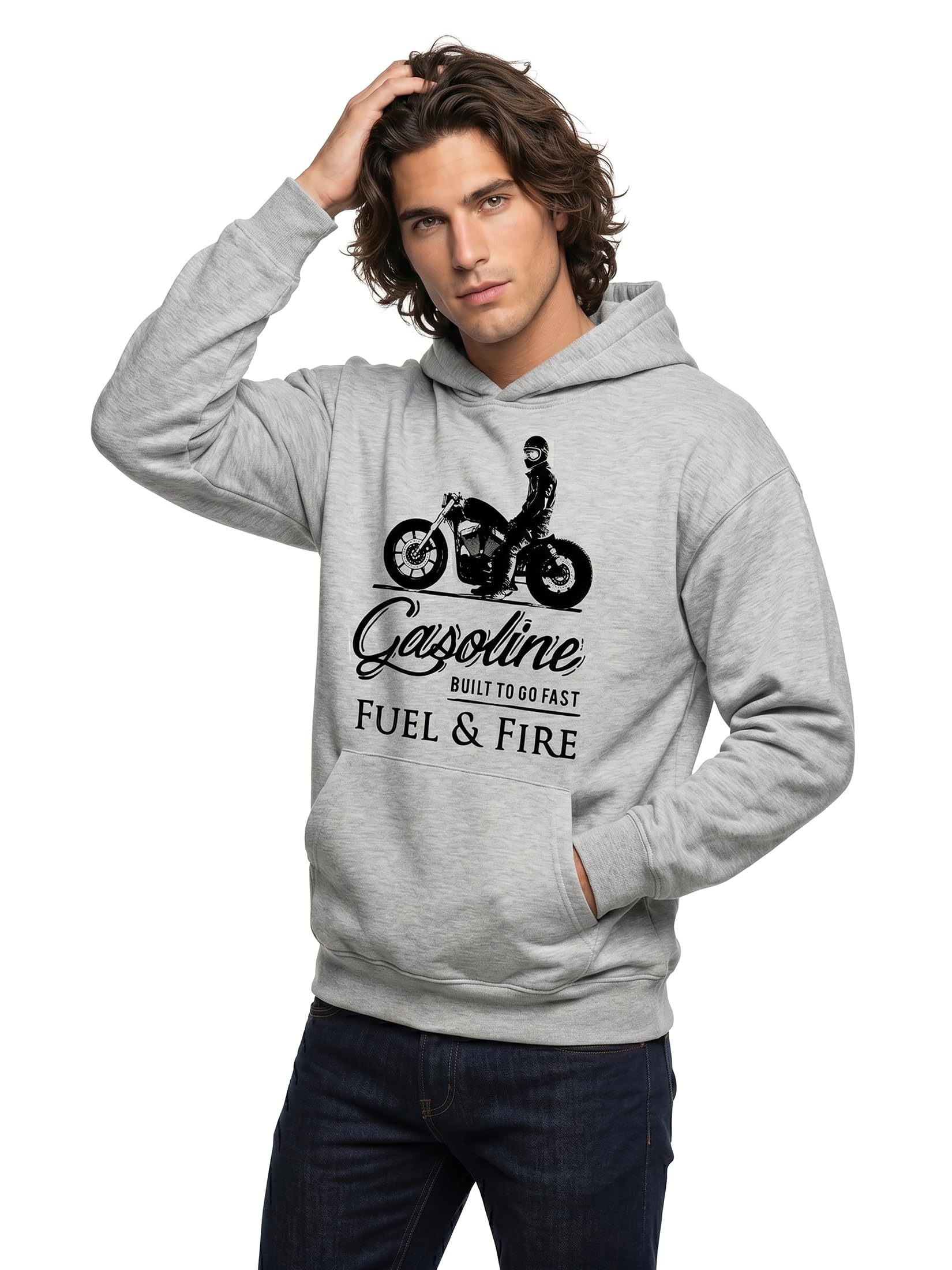 MAKAYA Felpe con Cappuccio Moto felpa uomo S