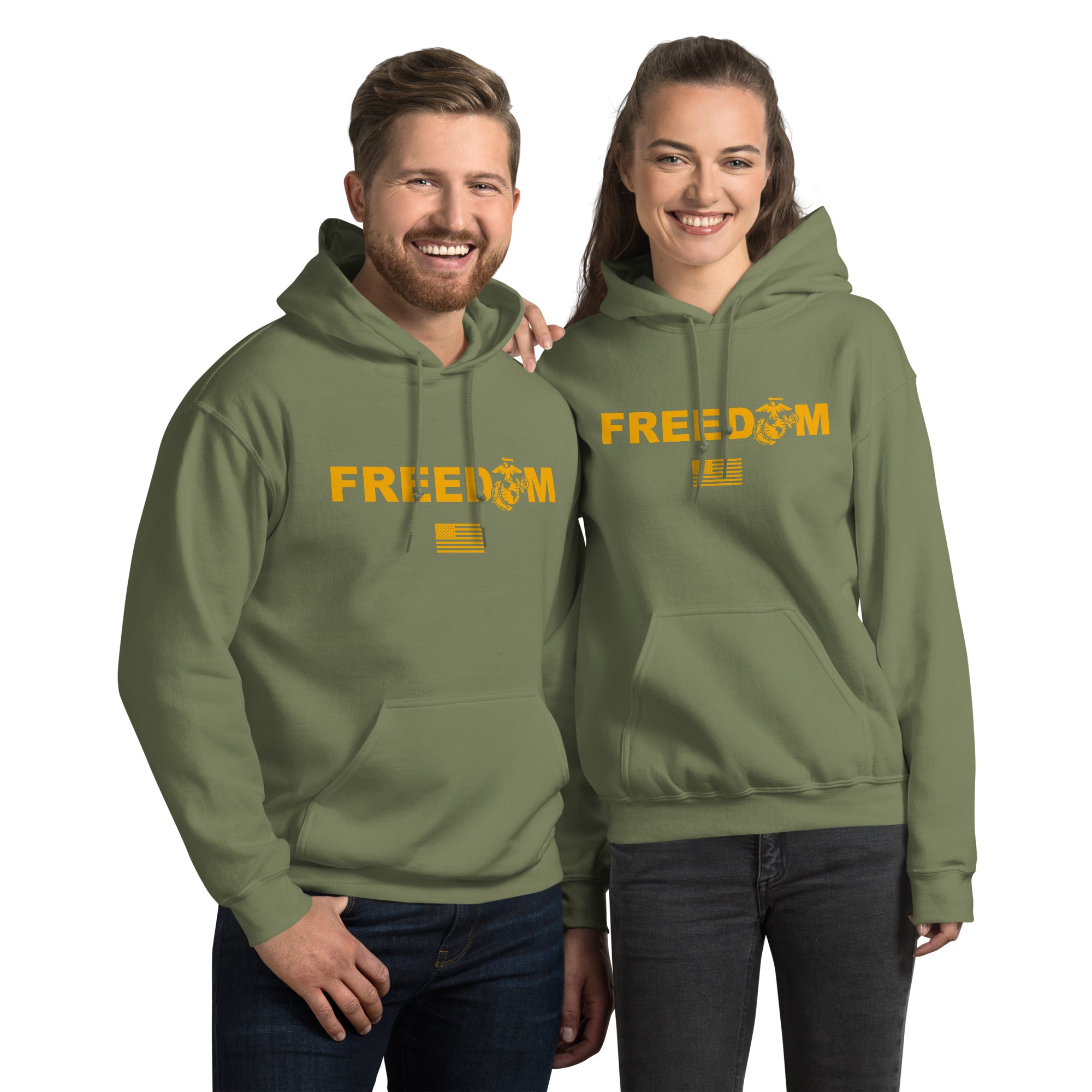7.62 Design USMC Freedom felpa cappuccio uomo rossa