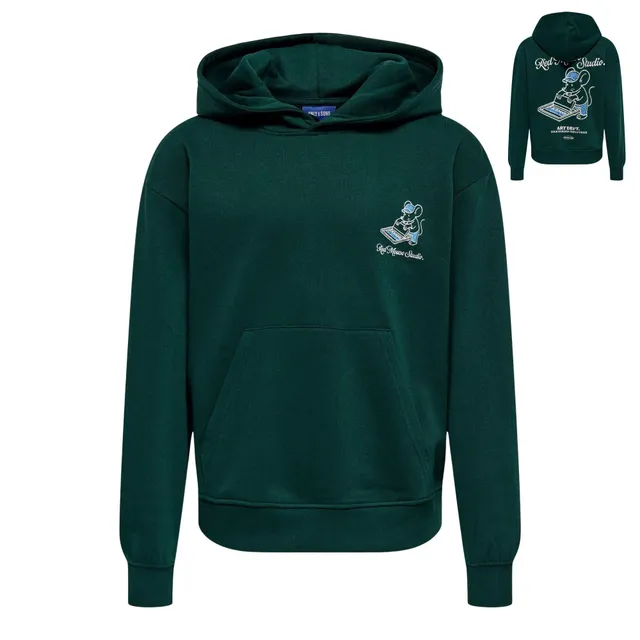 Only & Sons Cole Hardware RLX felpa con cappuccio verde scuro