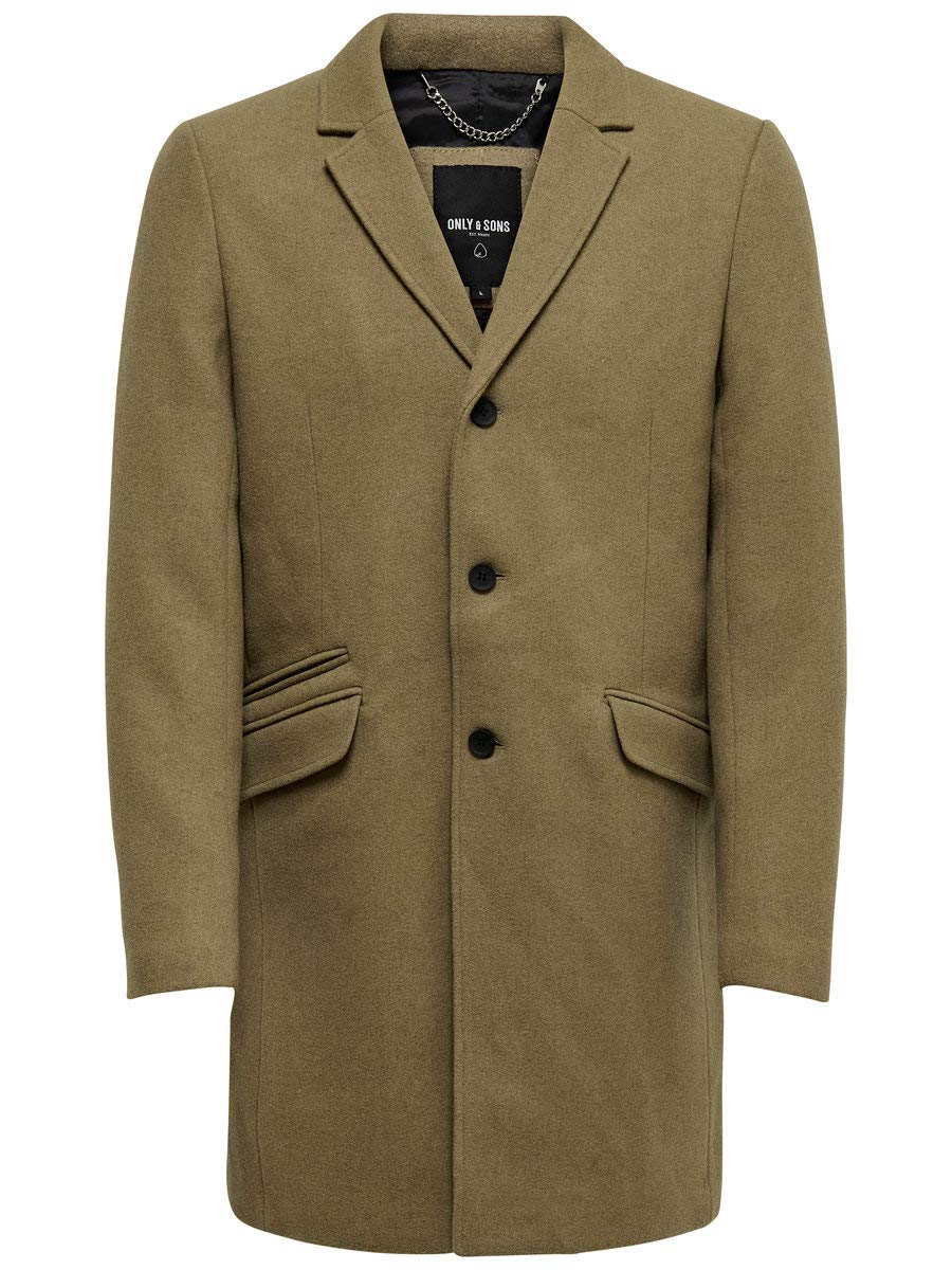 Only & Sons Onsjulian Cappotto Uomo Lana Marrone L