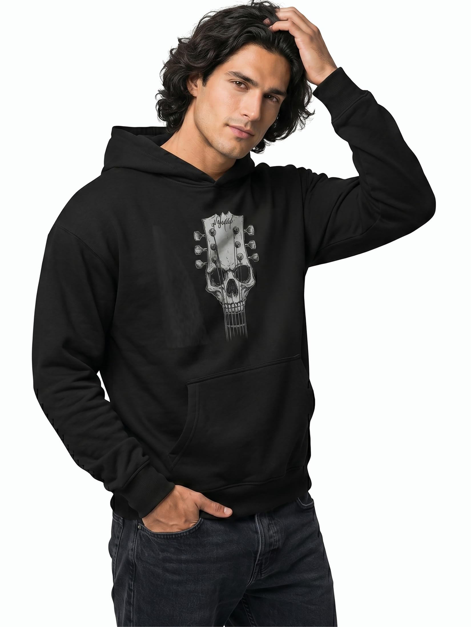 MAKAYA Hard Rock felpa con cappuccio uomo XL teschio