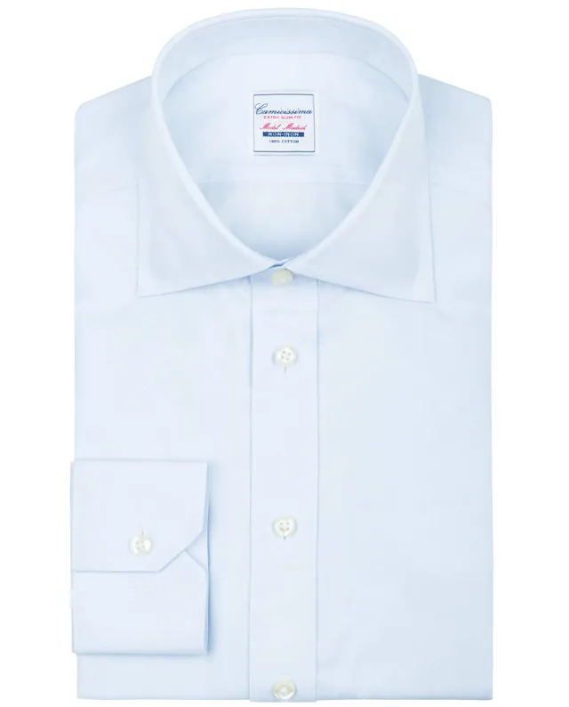 Camicissima Non Iron Camicia Uomo Azzurra Extra Slim